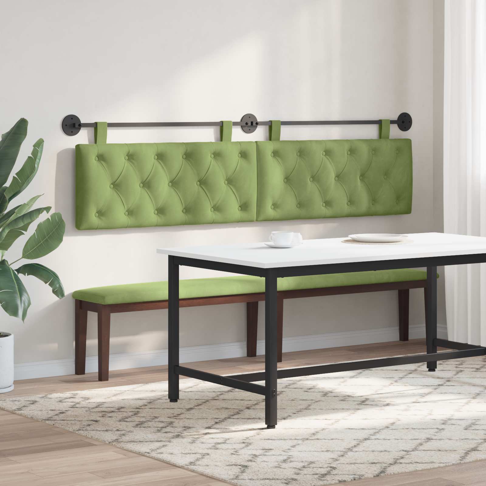 Hangend hoofdbord Lichtgroen Fluweel is nu te koop bij PeponiXL, paradijselijk wonen!