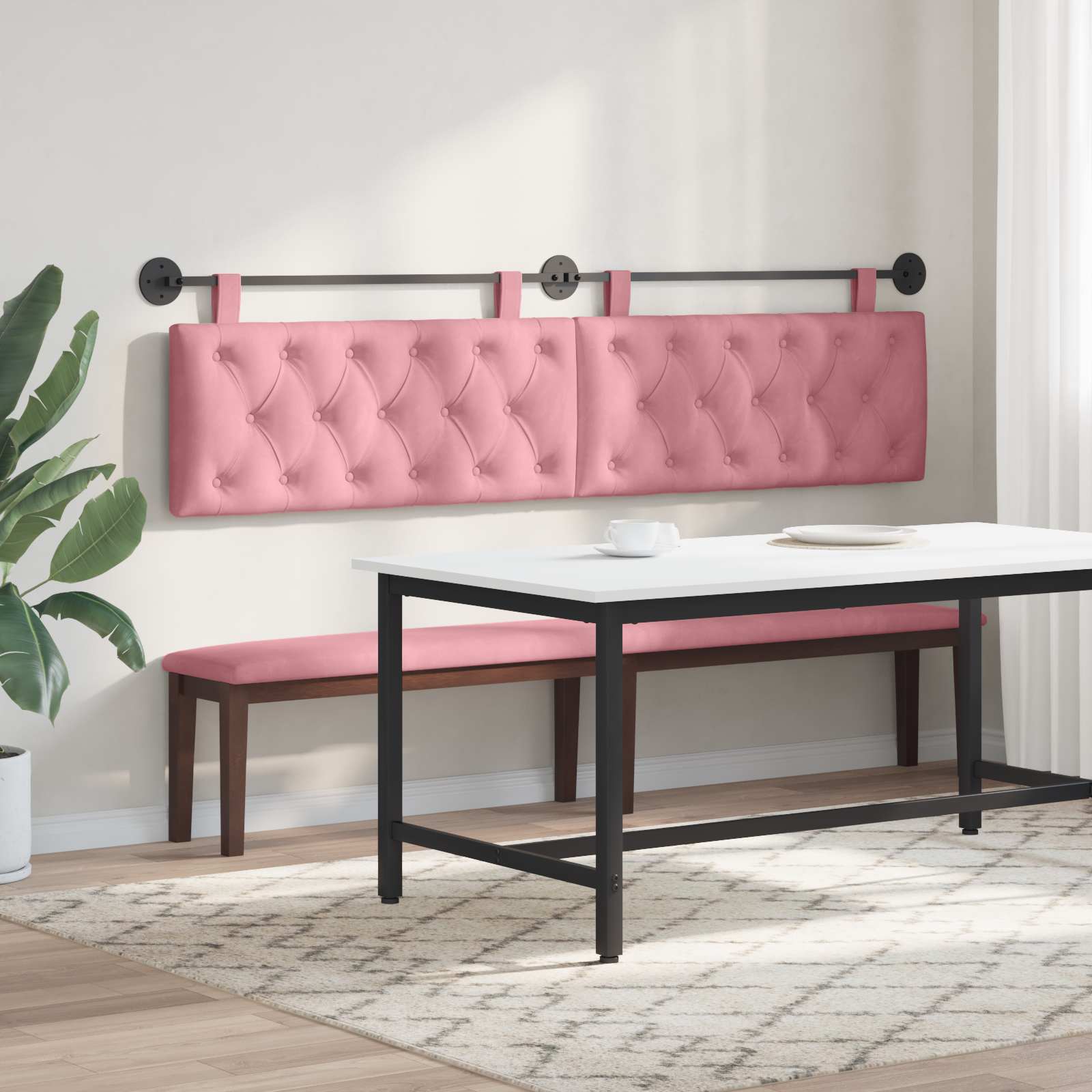 Hangend hoofdbord Roze Fluweel is nu te koop bij PeponiXL, paradijselijk wonen!