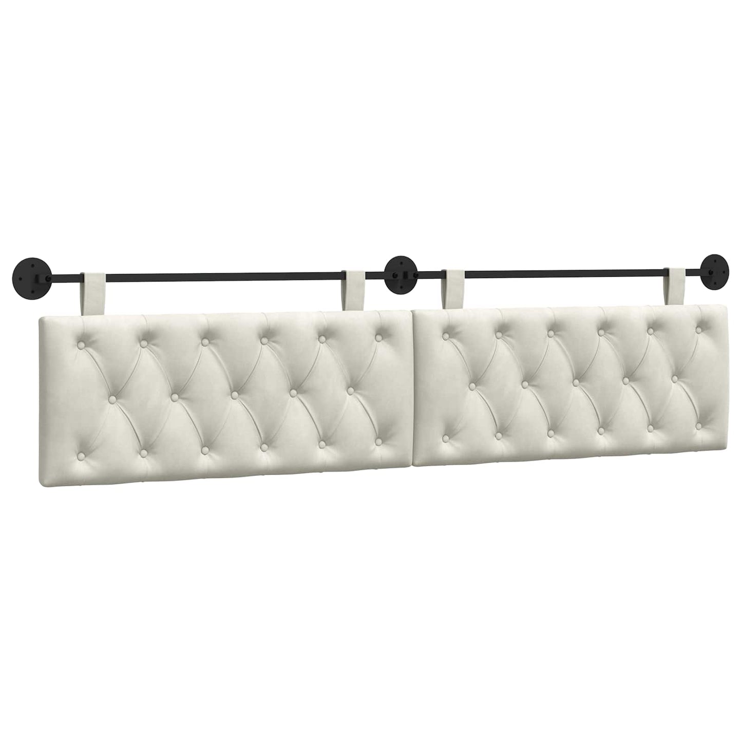 Hangend hoofdbord Crème Fluweel is nu te koop bij PeponiXL, paradijselijk wonen!