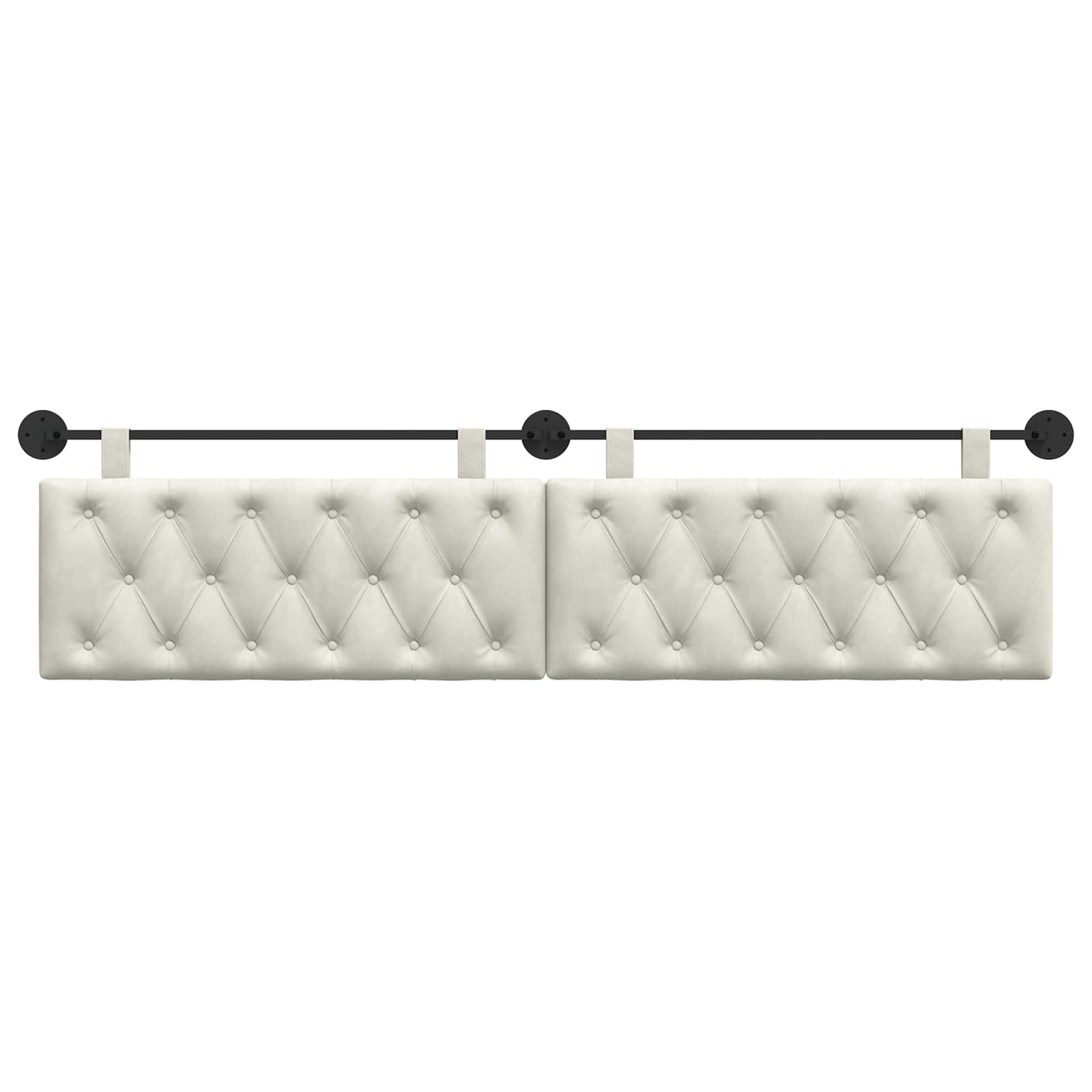 Hangend hoofdbord Crème Fluweel is nu te koop bij PeponiXL, paradijselijk wonen!