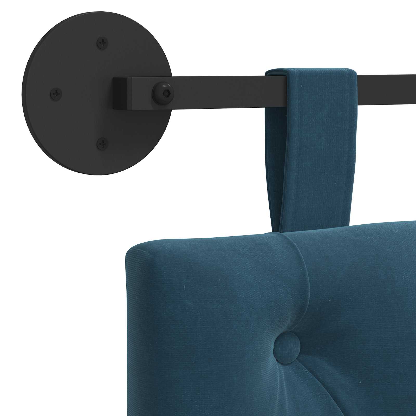 Hangend hoofdbord Blauw Fluweel is nu te koop bij PeponiXL, paradijselijk wonen!
