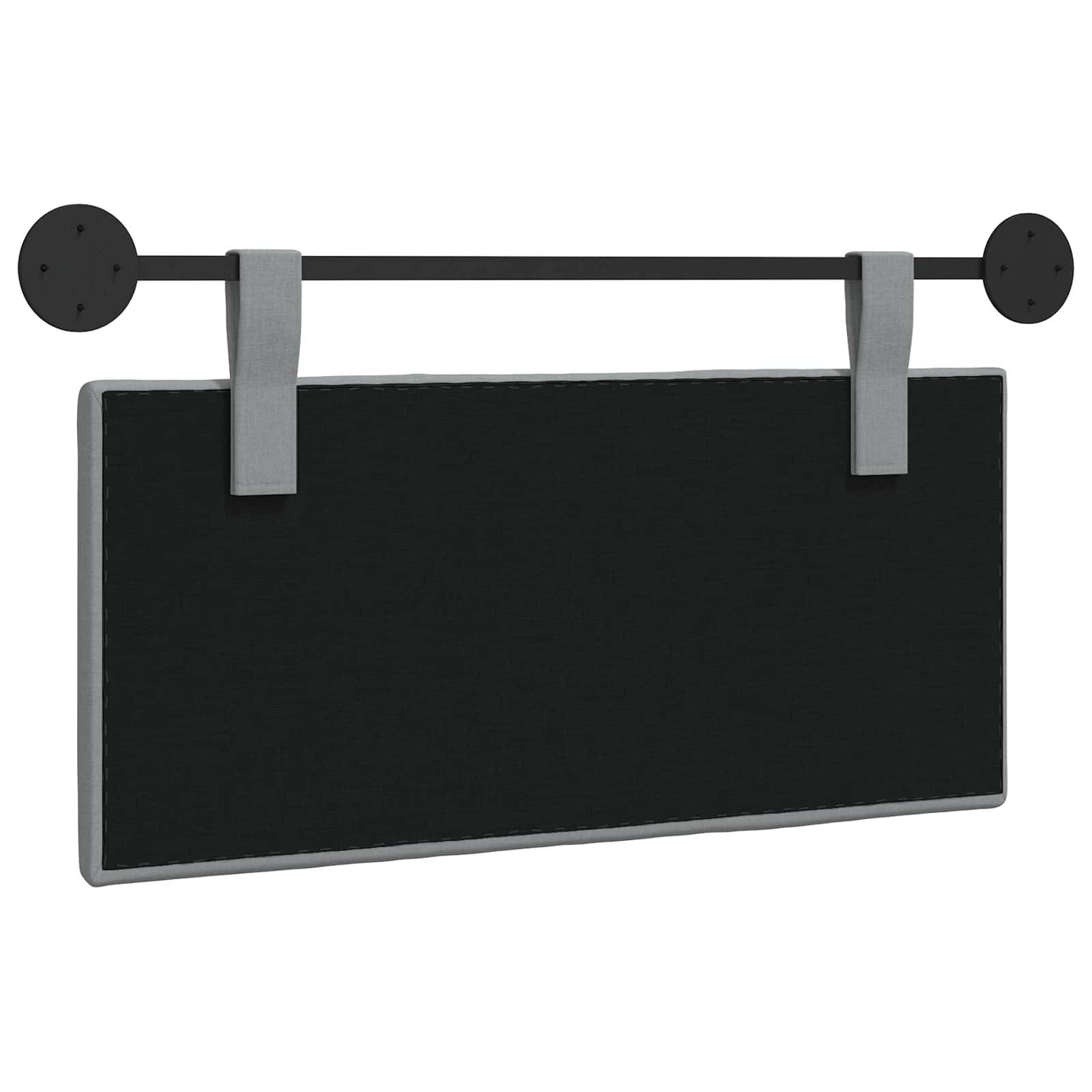 Hangend Hoofdeinde Gestreept Lichtgrijs 90 x 55 x 5 cm Stof is nu te koop bij PeponiXL, paradijselijk wonen!