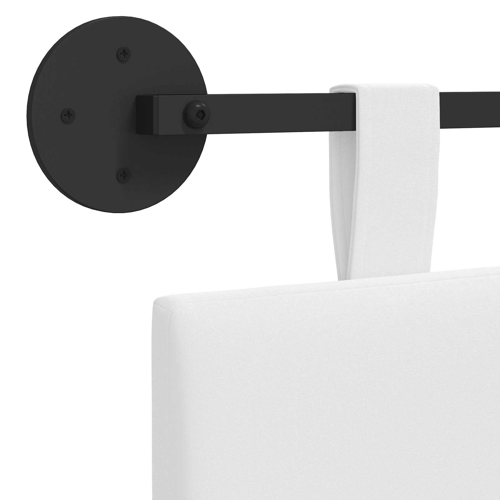 Hangend Hoofdeinde Wandgemonteerd Wit 90 x 55 x 5 cm Stof is nu te koop bij PeponiXL, paradijselijk wonen!