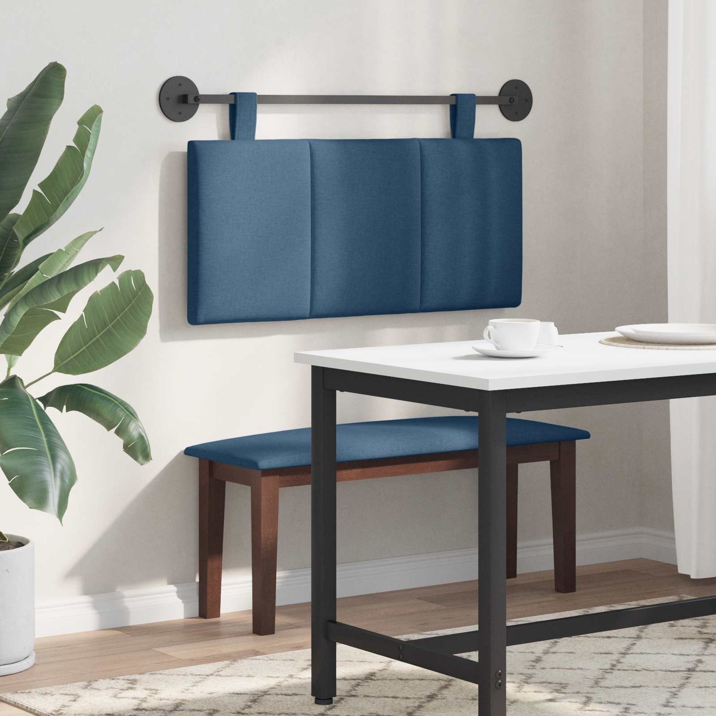 Hangend hoofdbord Blauw Stof is nu te koop bij PeponiXL, paradijselijk wonen!