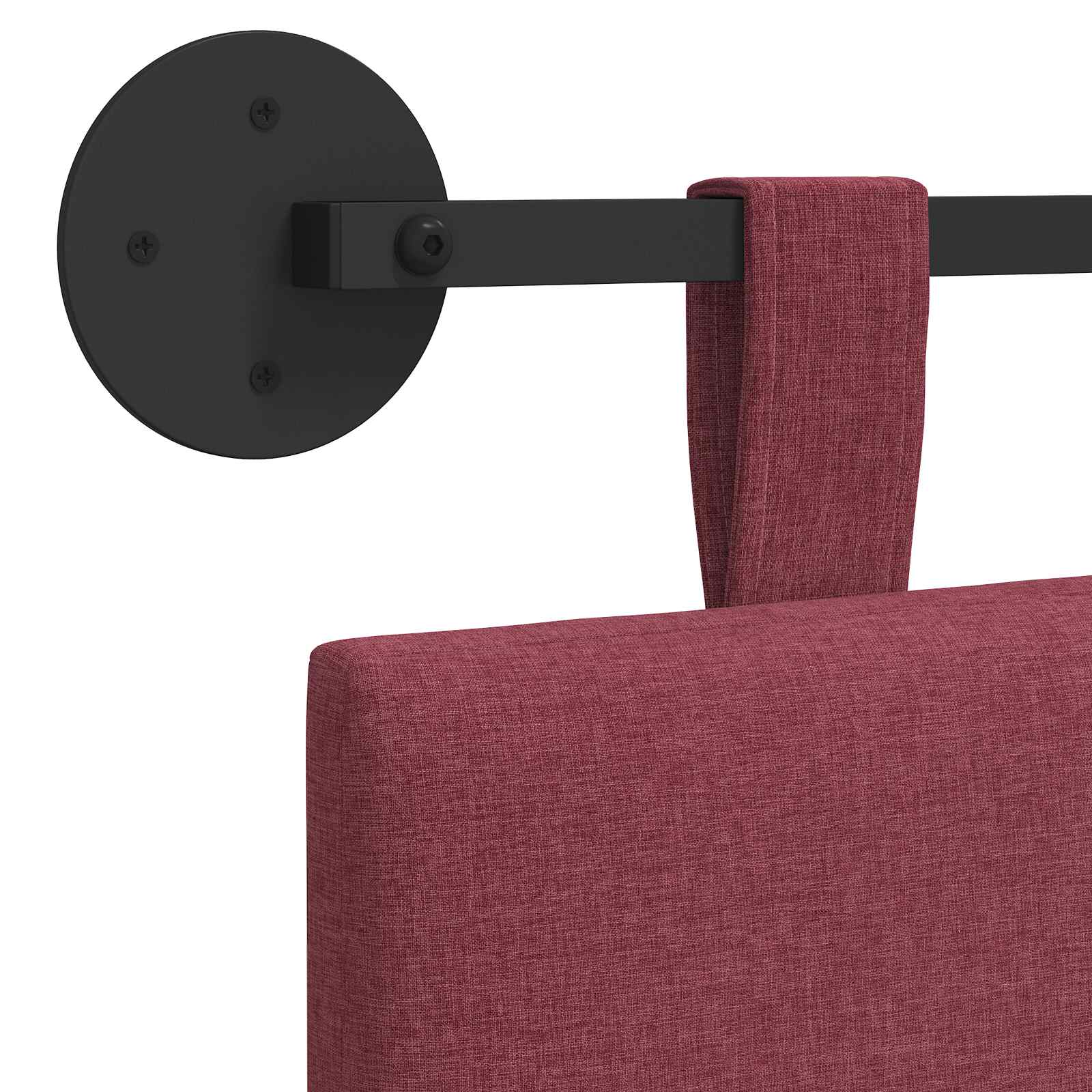 Hangend Hoofdeinde Wandgemonteerd Wijnrood 110 x 55 x 5 cm Stof is nu te koop bij PeponiXL, paradijselijk wonen!