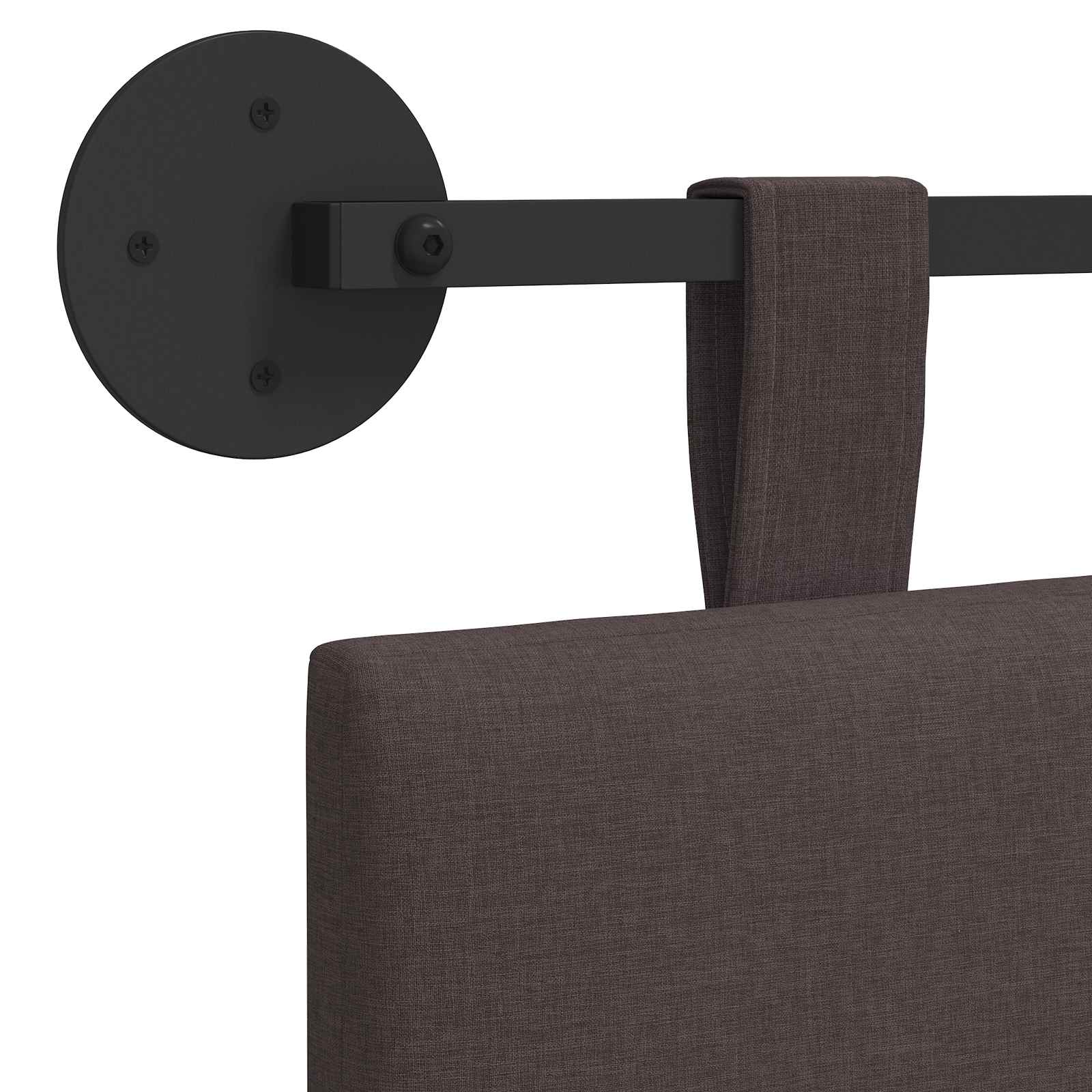 Hangend hoofdbord Donkerbruin Stof is nu te koop bij PeponiXL, paradijselijk wonen!
