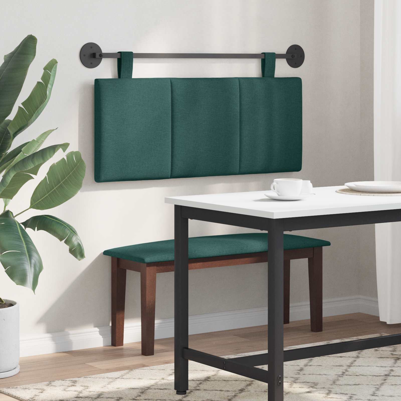 Hangend hoofdbord Donkergroen Stof is nu te koop bij PeponiXL, paradijselijk wonen!
