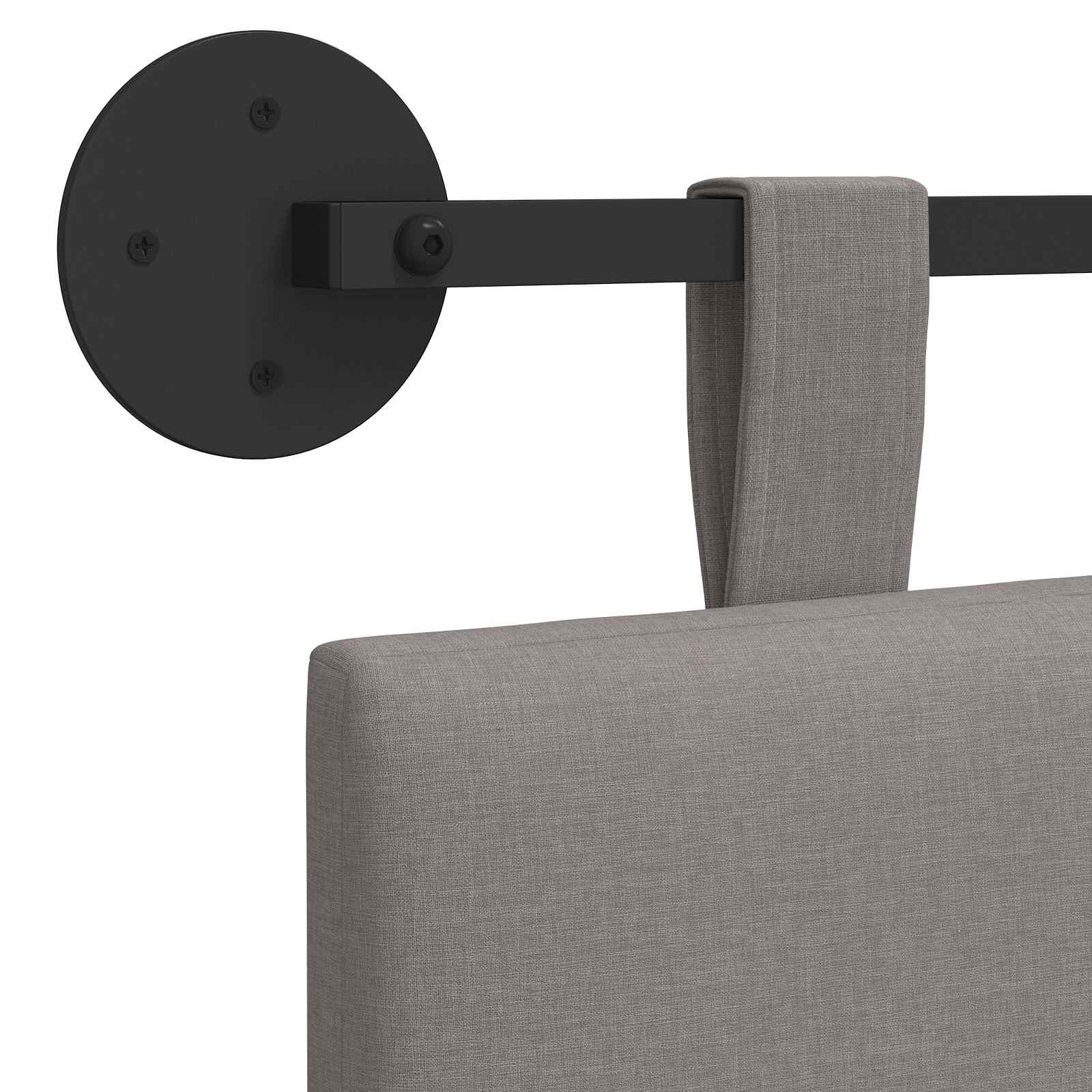 Hangend hoofdbord Taupe Stof is nu te koop bij PeponiXL, paradijselijk wonen!