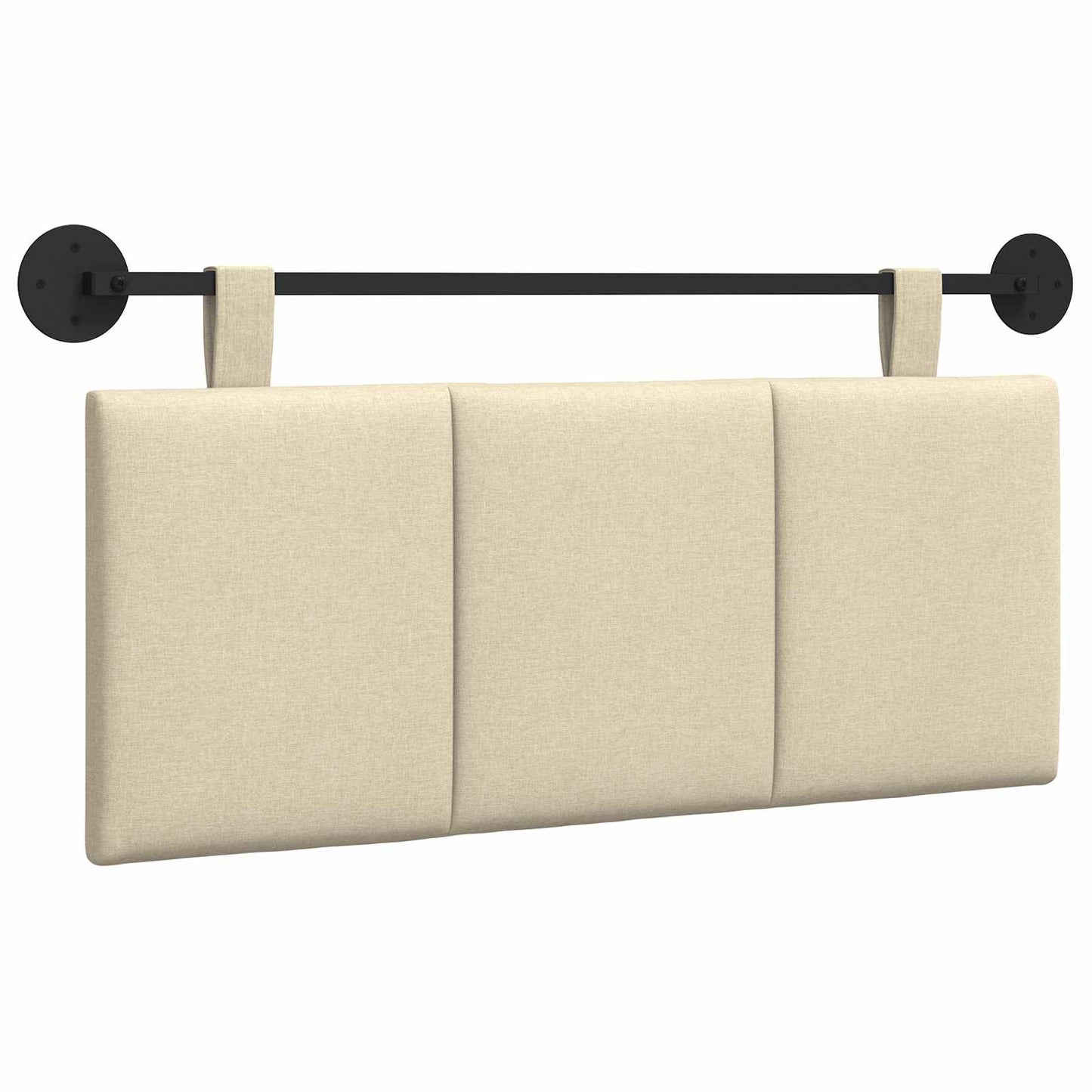 Hangend Hoofdeinde Wandgemonteerd Crème 110 x 55 x 5 cm Stof is nu te koop bij PeponiXL, paradijselijk wonen!