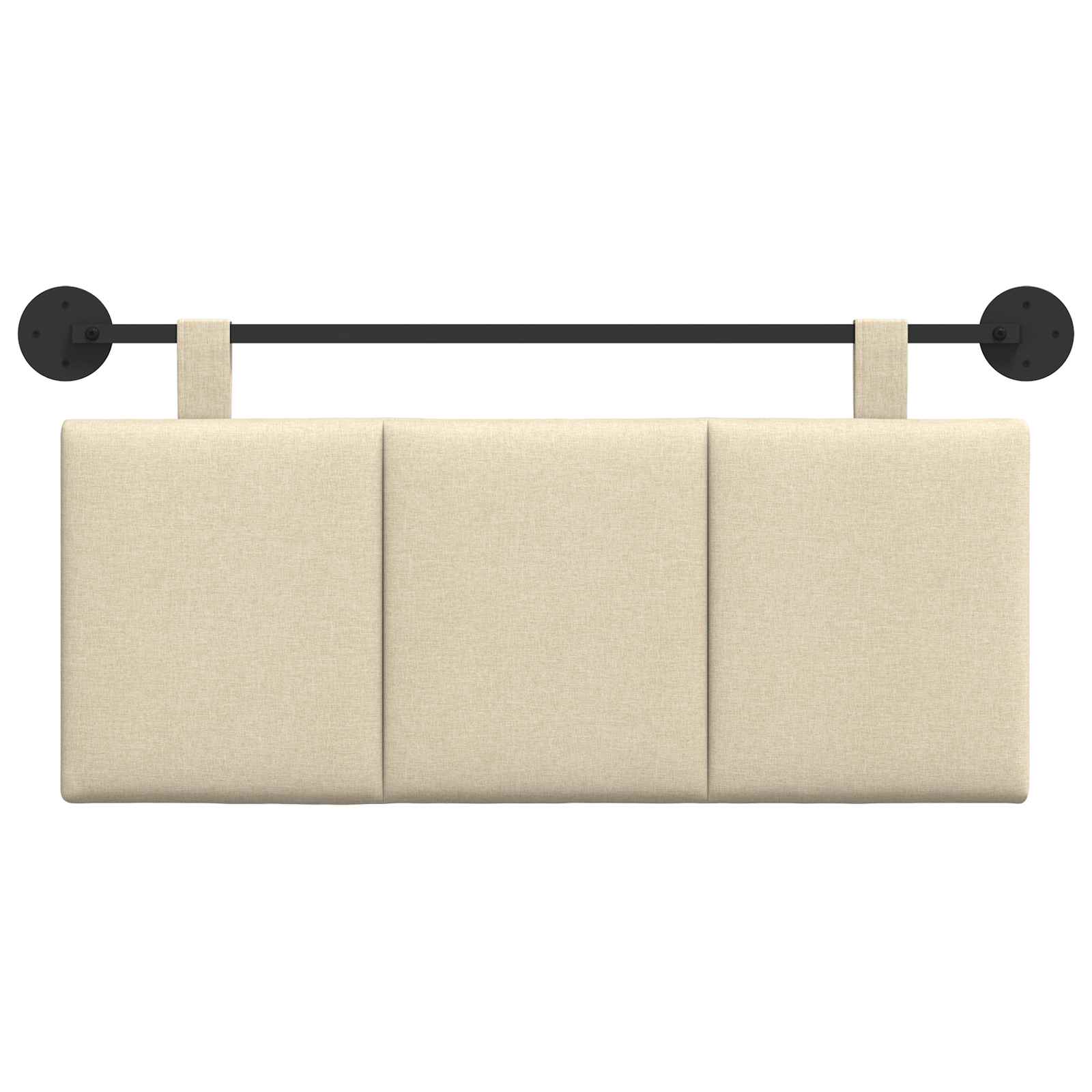 Hangend Hoofdeinde Wandgemonteerd Crème 110 x 55 x 5 cm Stof is nu te koop bij PeponiXL, paradijselijk wonen!