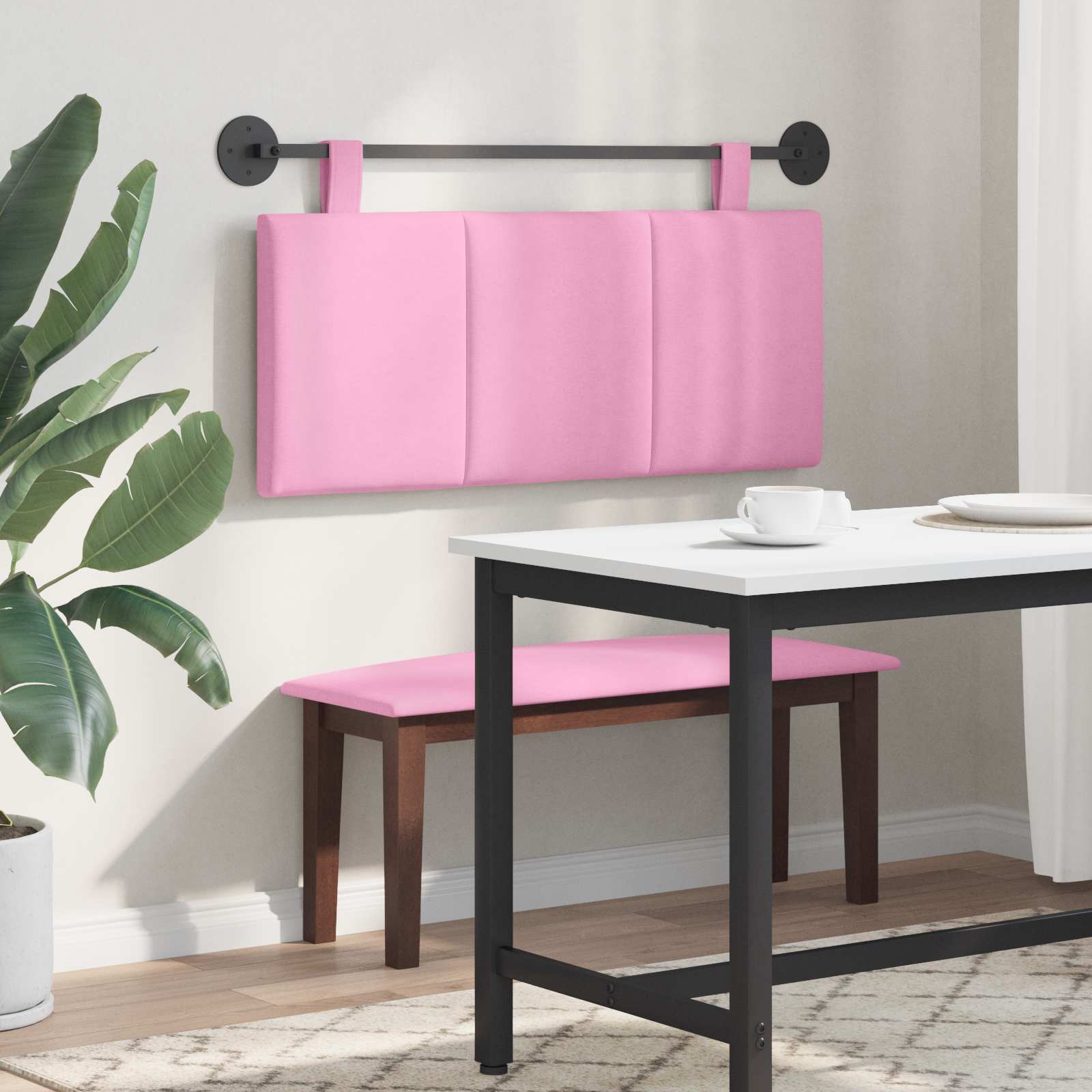 Hangend hoofdbord Roze Stof is nu te koop bij PeponiXL, paradijselijk wonen!
