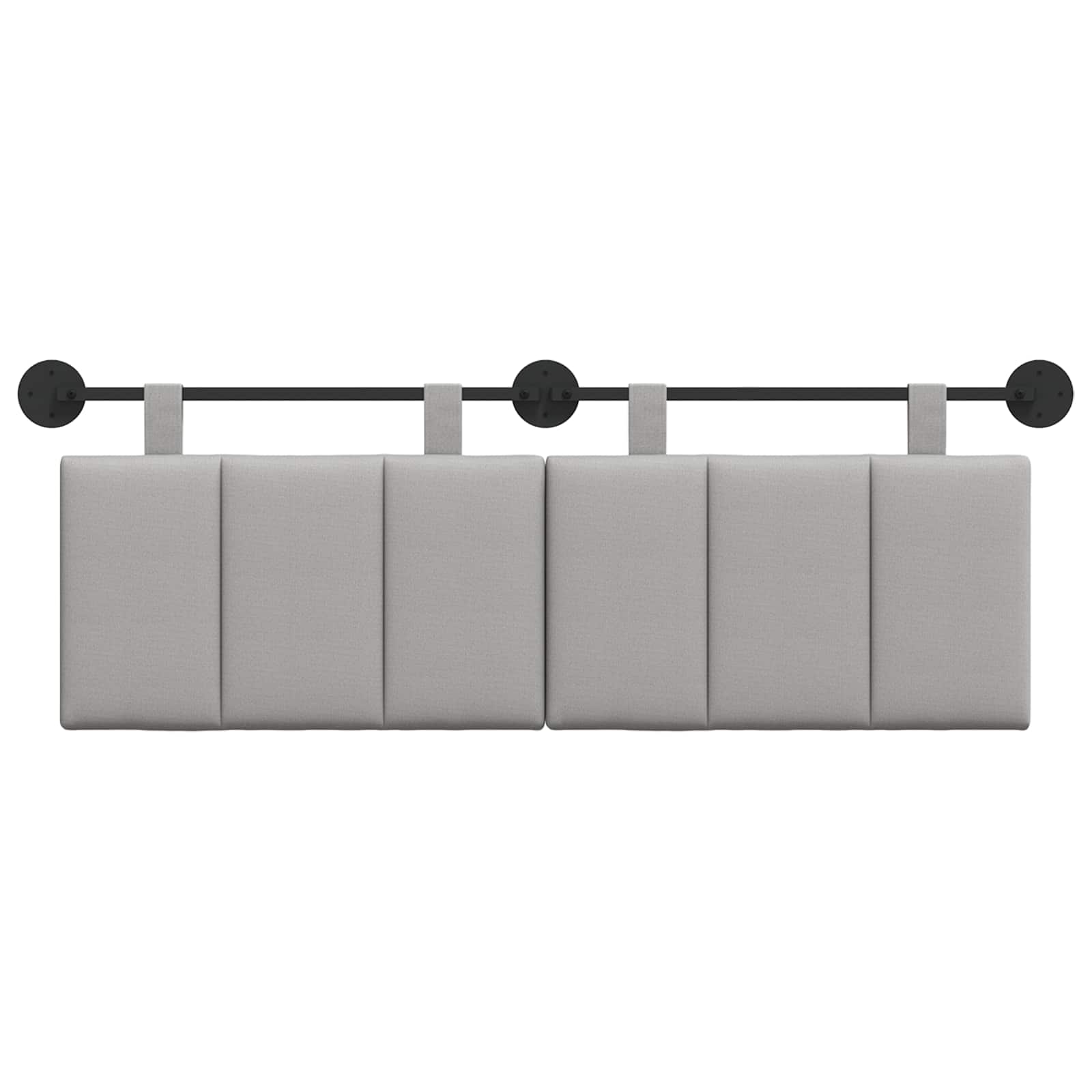 Hangend hoofdbord Wolkengrijs Stof is nu te koop bij PeponiXL, paradijselijk wonen!