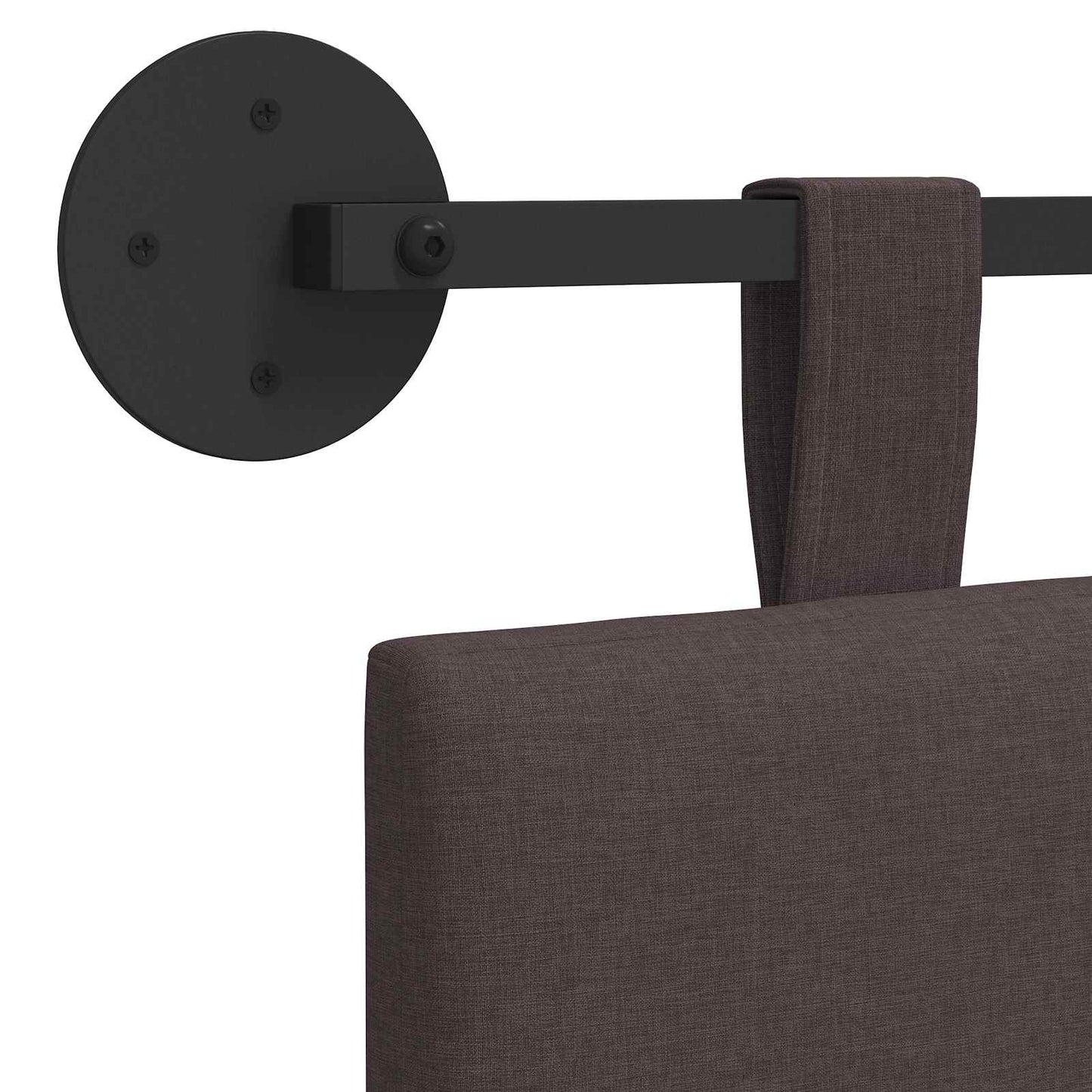 Hangend hoofdbord Donkerbruin Stof is nu te koop bij PeponiXL, paradijselijk wonen!