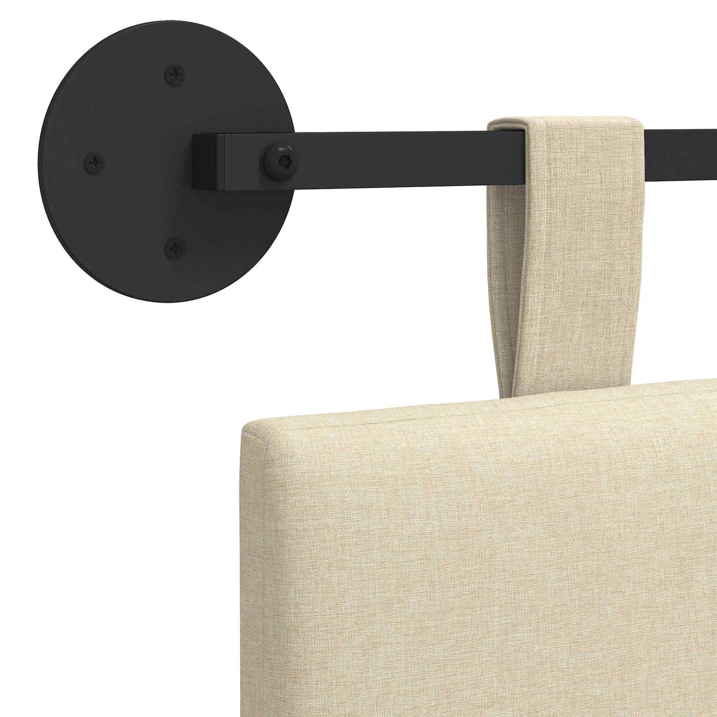 Hangend hoofdbord Crème Stof is nu te koop bij PeponiXL, paradijselijk wonen!