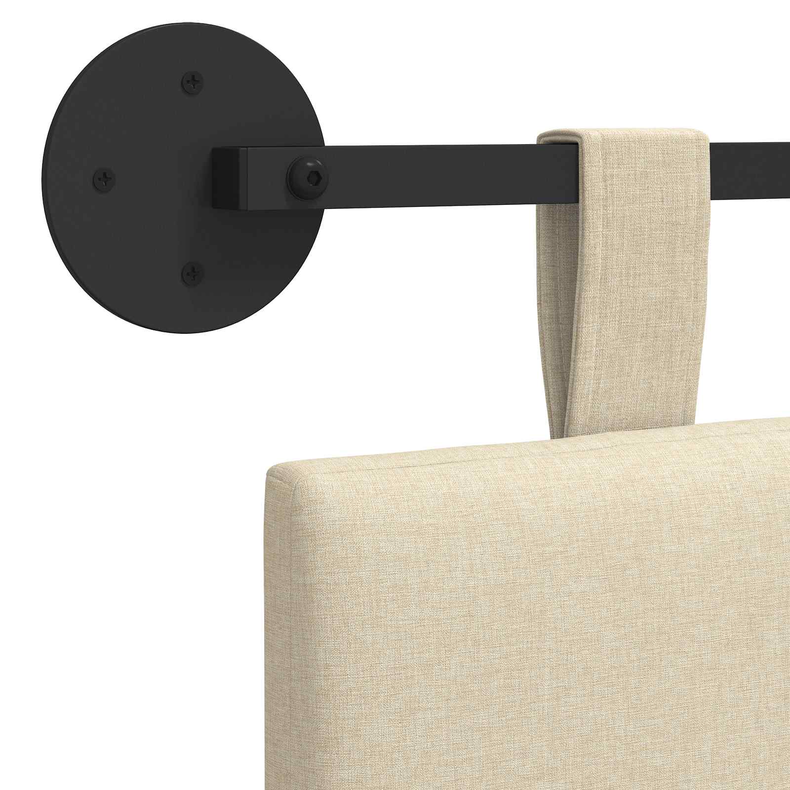 Hangend hoofdbord Crème Stof is nu te koop bij PeponiXL, paradijselijk wonen!