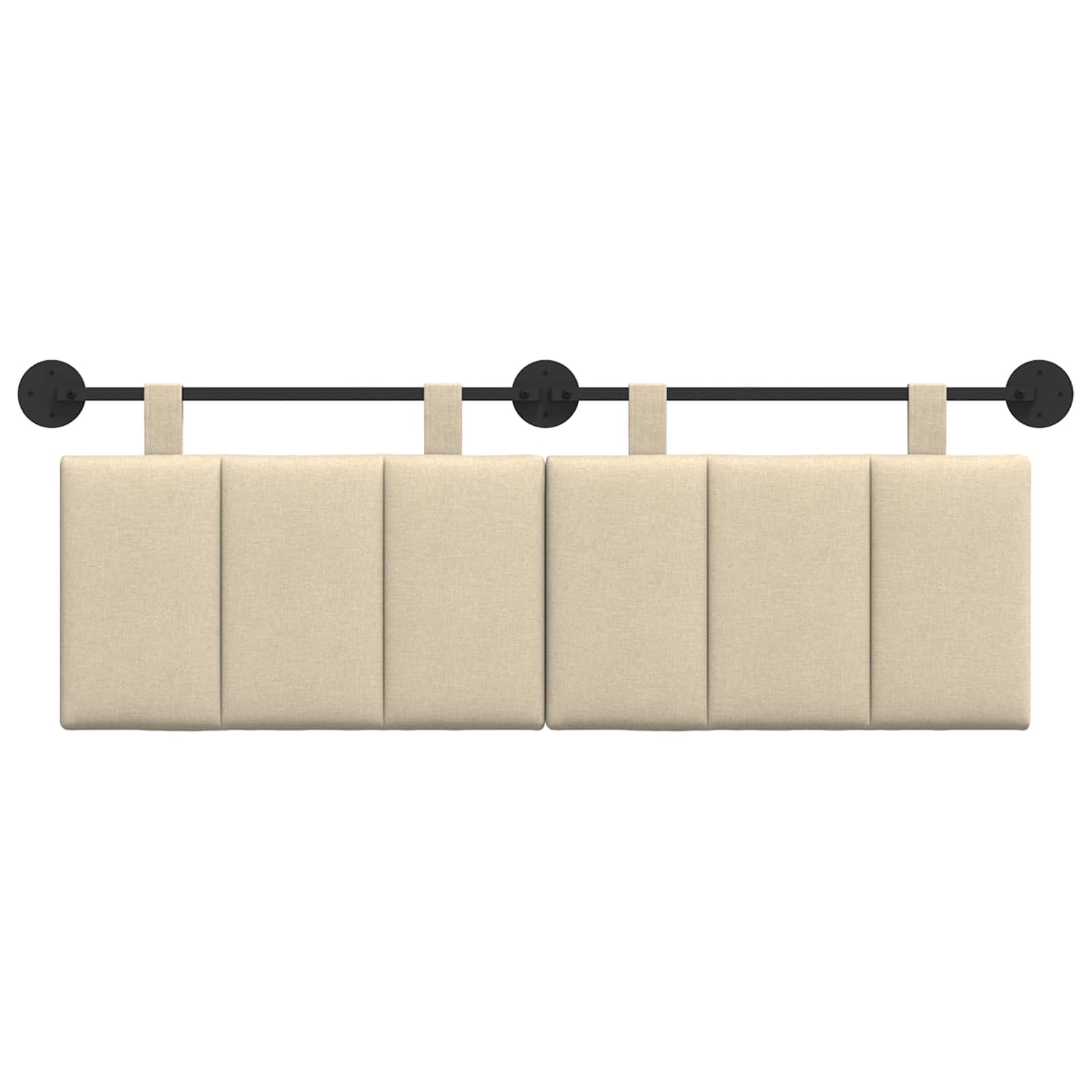 Hangend hoofdbord Crème Stof is nu te koop bij PeponiXL, paradijselijk wonen!