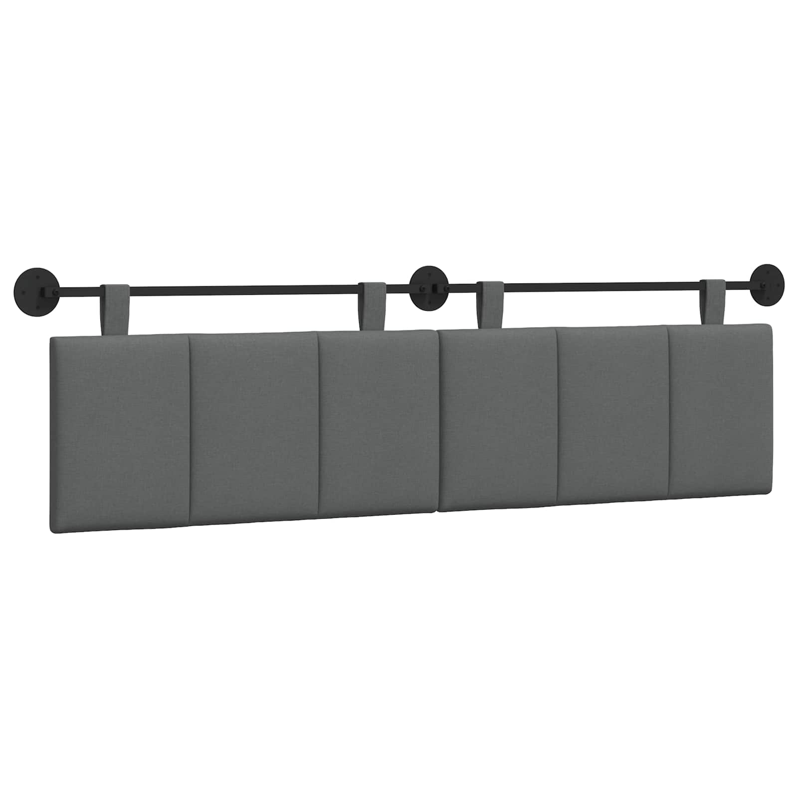 Hangend hoofdbord Donkergrijs Stof is nu te koop bij PeponiXL, paradijselijk wonen!
