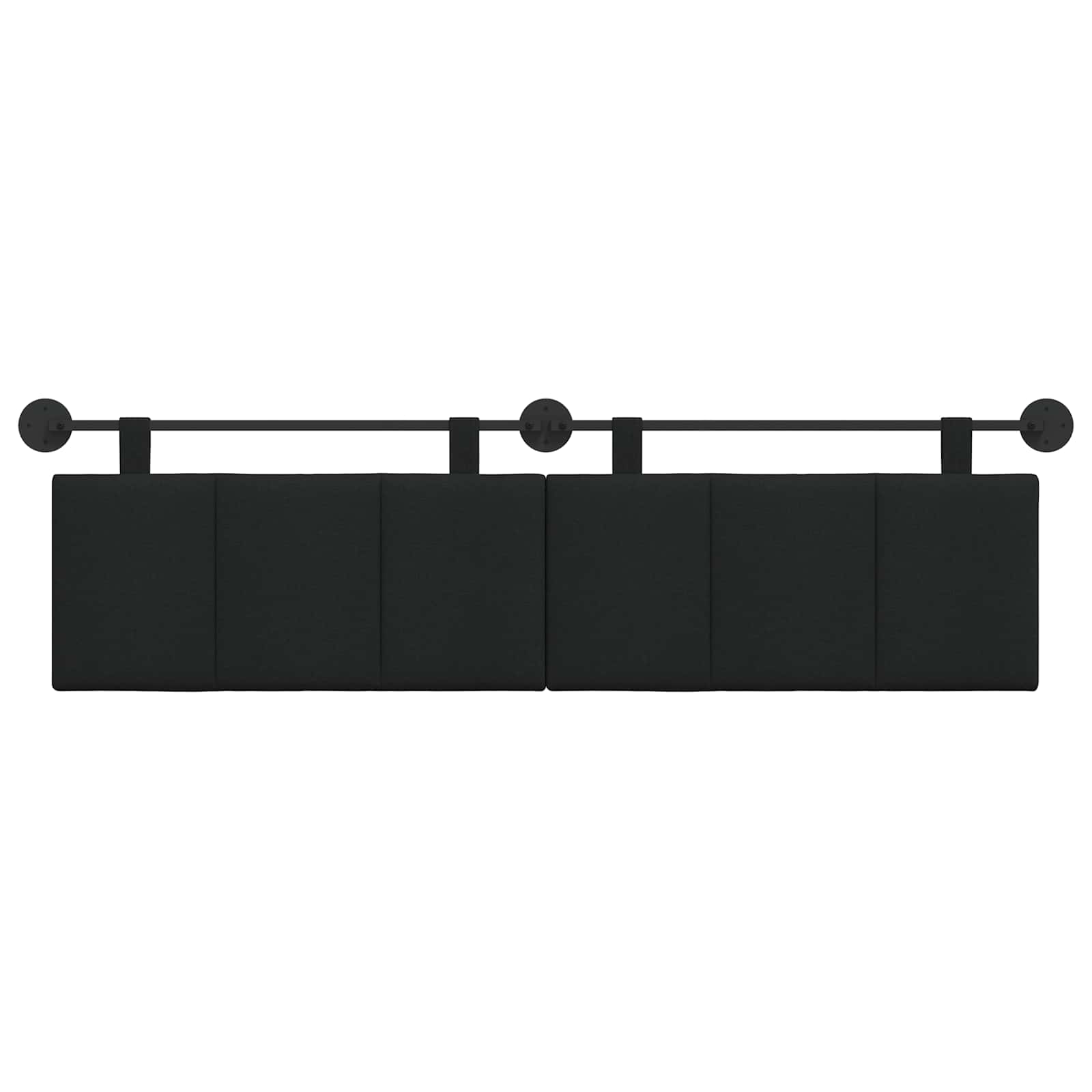 Hangend hoofdbord Zwart Stof is nu te koop bij PeponiXL, paradijselijk wonen!