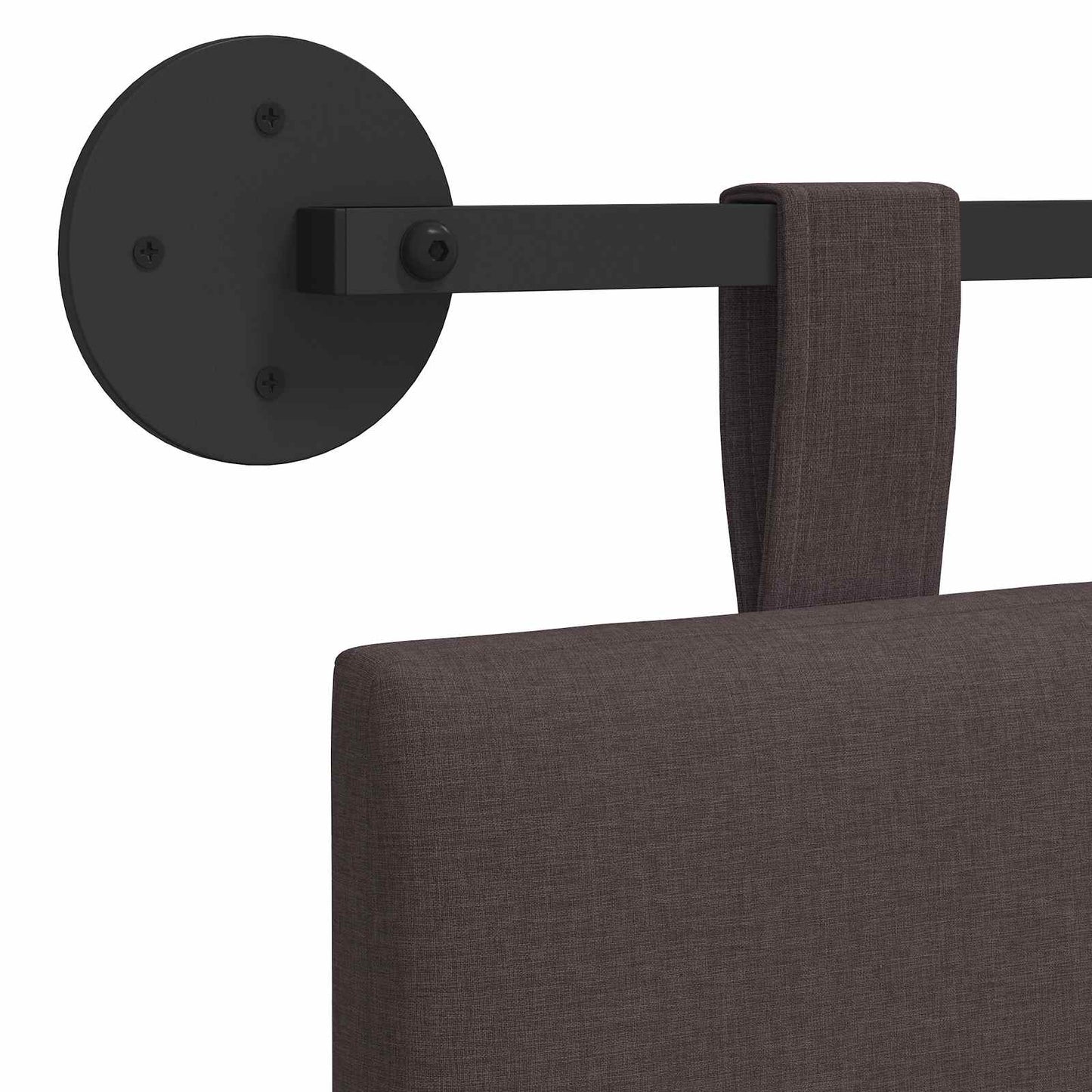 Hangend hoofdbord Donkerbruin Stof is nu te koop bij PeponiXL, paradijselijk wonen!