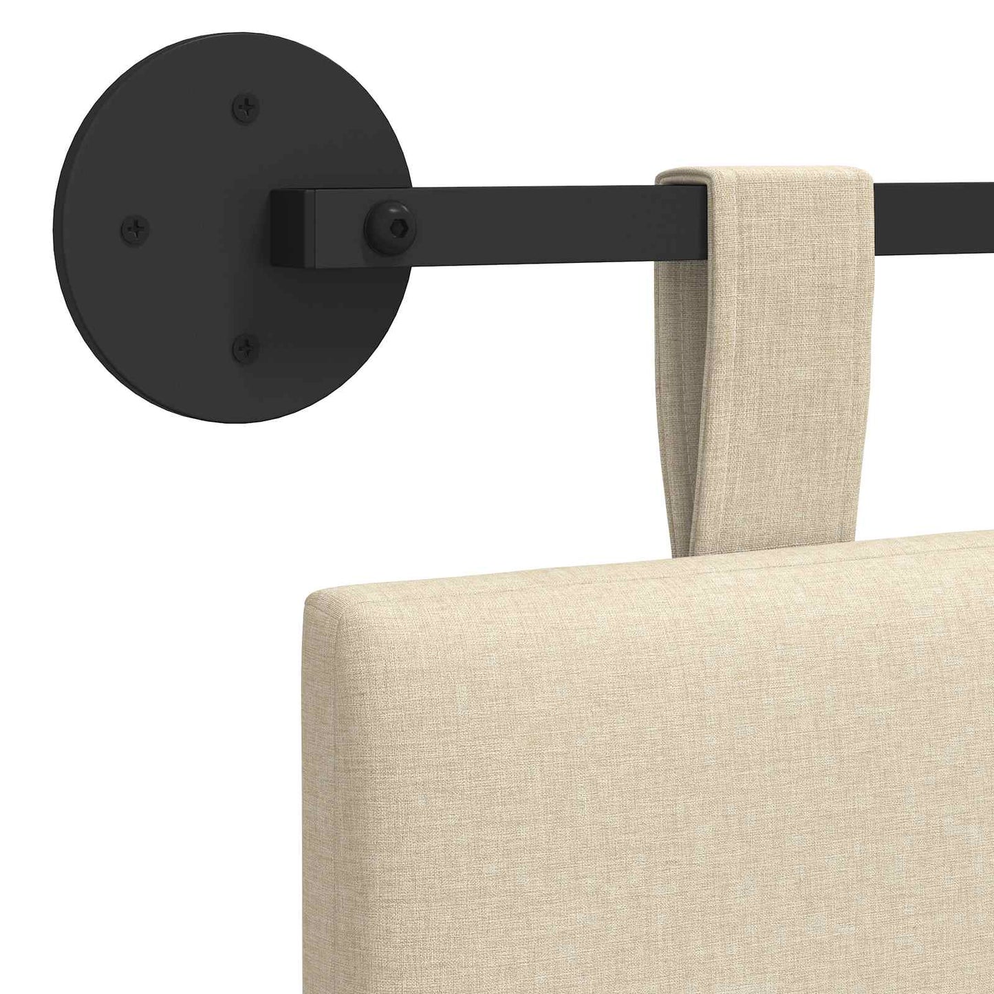 Hangend hoofdbord Crème Stof is nu te koop bij PeponiXL, paradijselijk wonen!