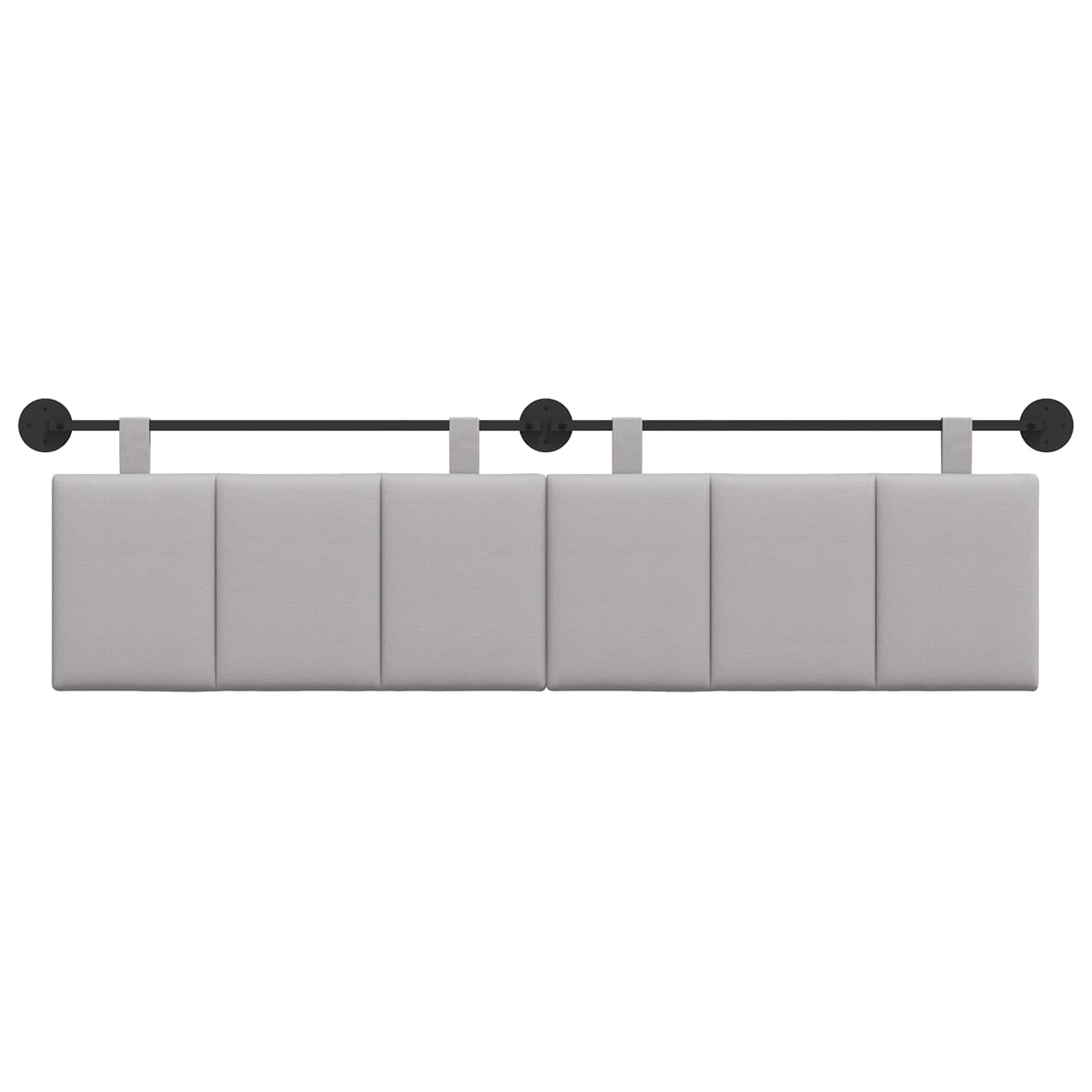 Hangend hoofdbord Wolkengrijs Stof is nu te koop bij PeponiXL, paradijselijk wonen!