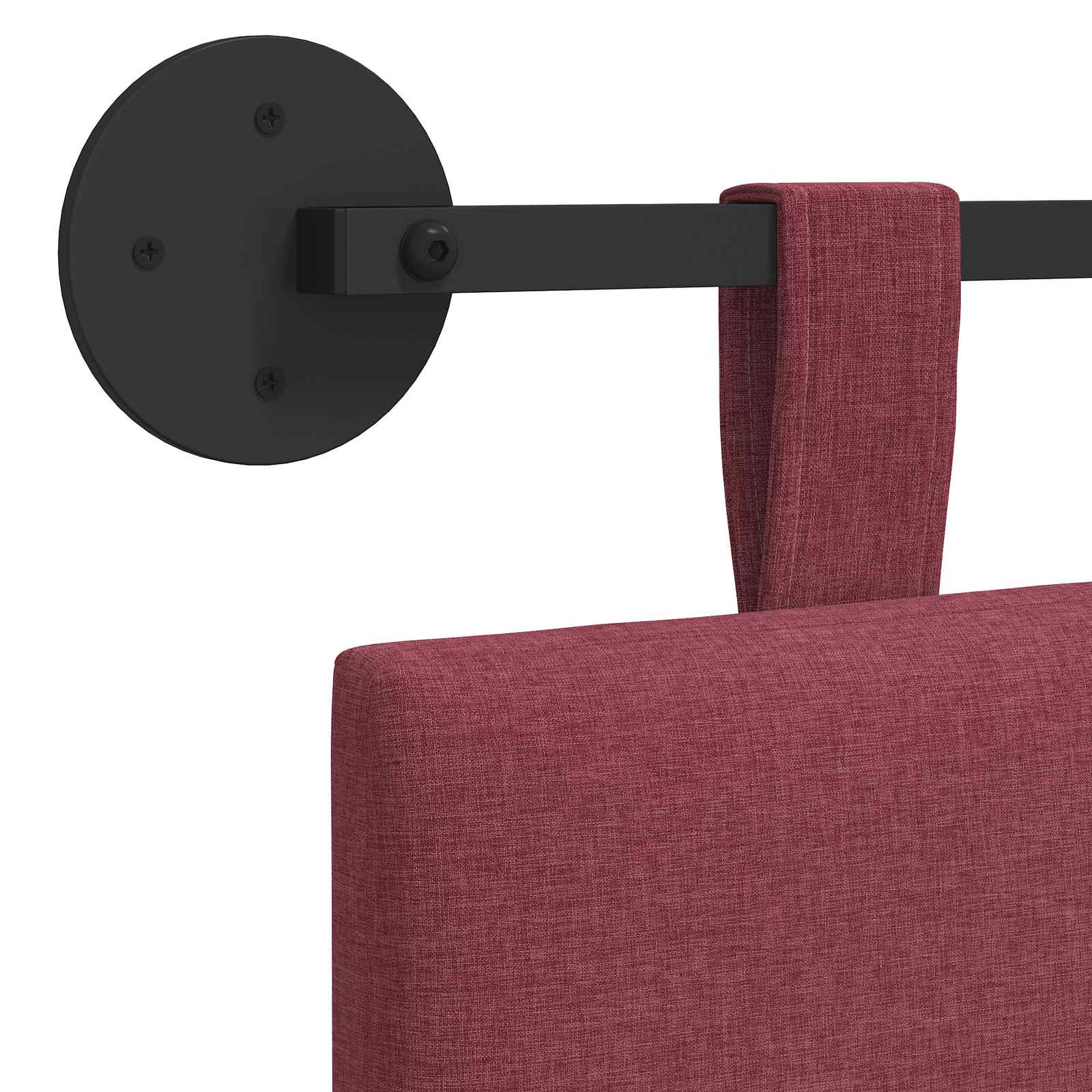 Hangend hoofdbord Wijnrood Stof is nu te koop bij PeponiXL, paradijselijk wonen!