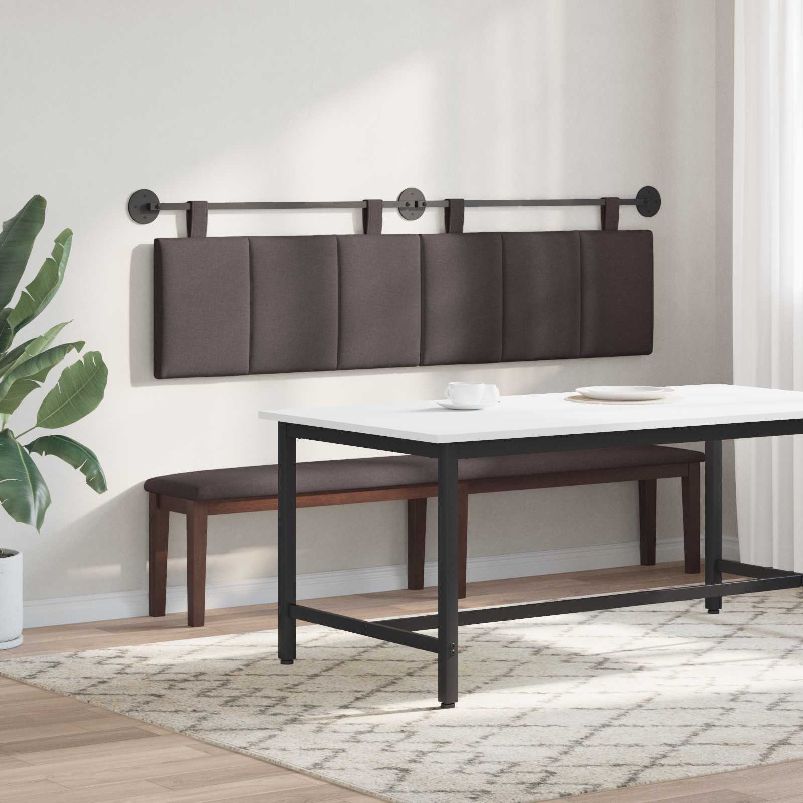 Hangend hoofdbord Donkerbruin Stof is nu te koop bij PeponiXL, paradijselijk wonen!