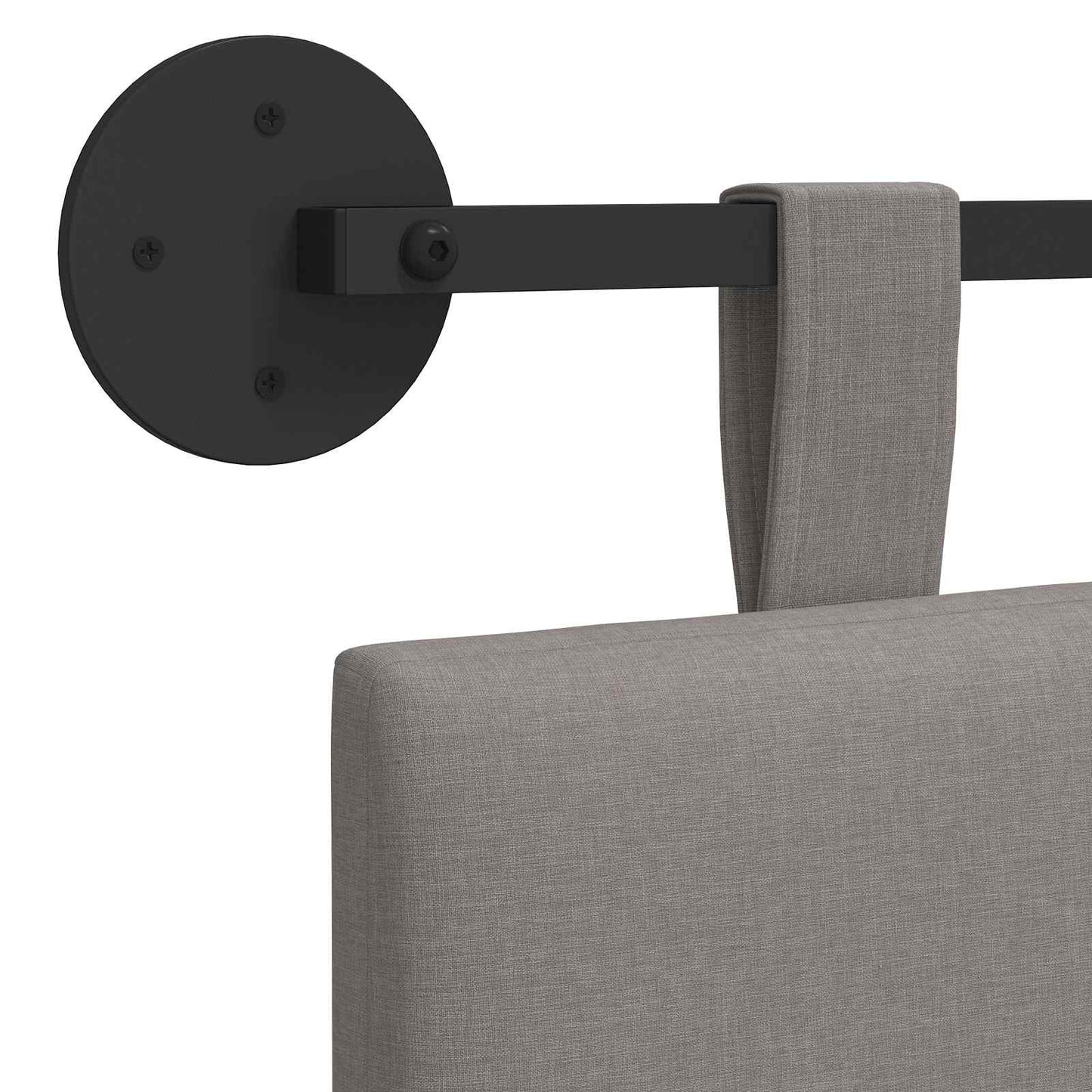 Hangend hoofdbord Taupe Stof is nu te koop bij PeponiXL, paradijselijk wonen!