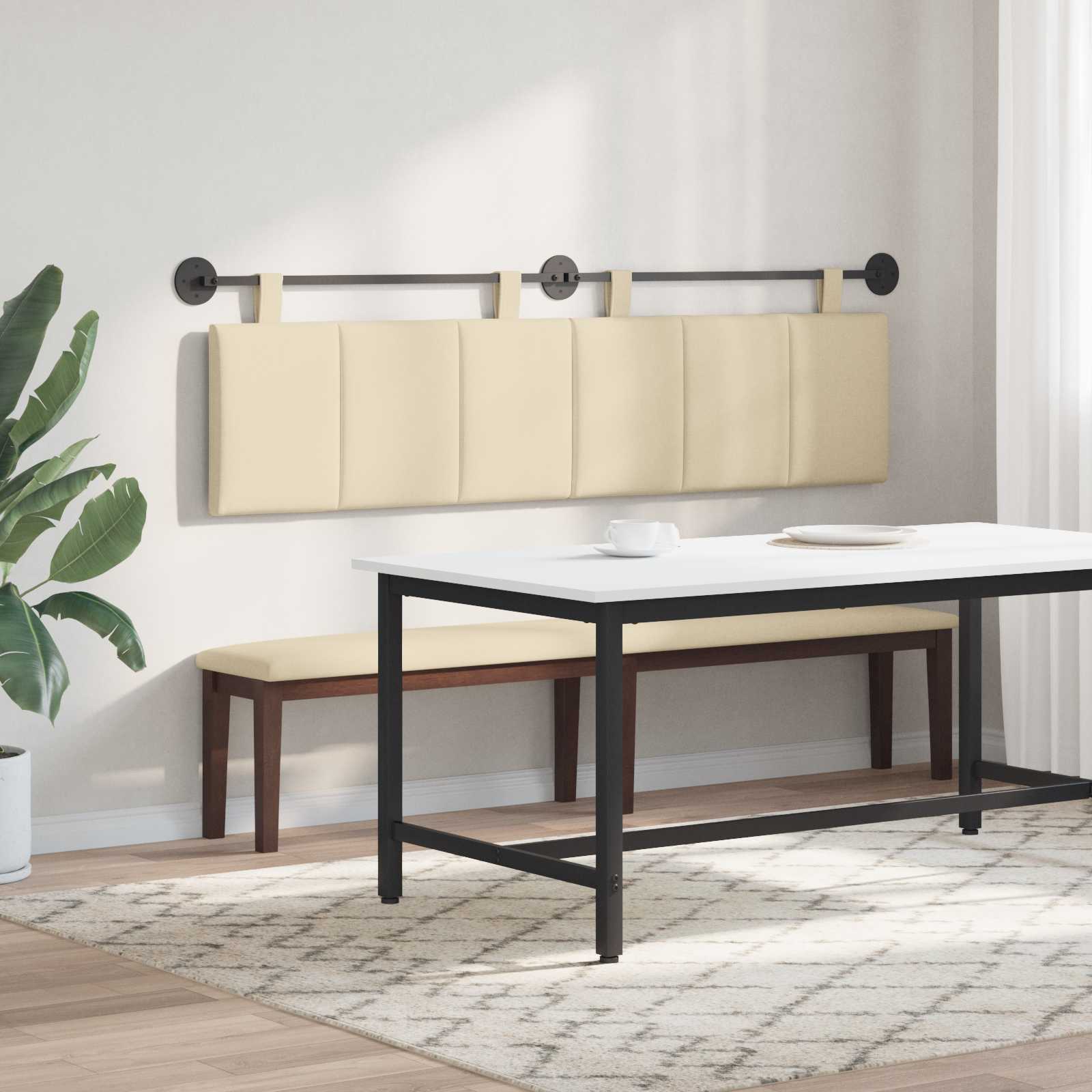 Hangend hoofdbord Crème Stof is nu te koop bij PeponiXL, paradijselijk wonen!