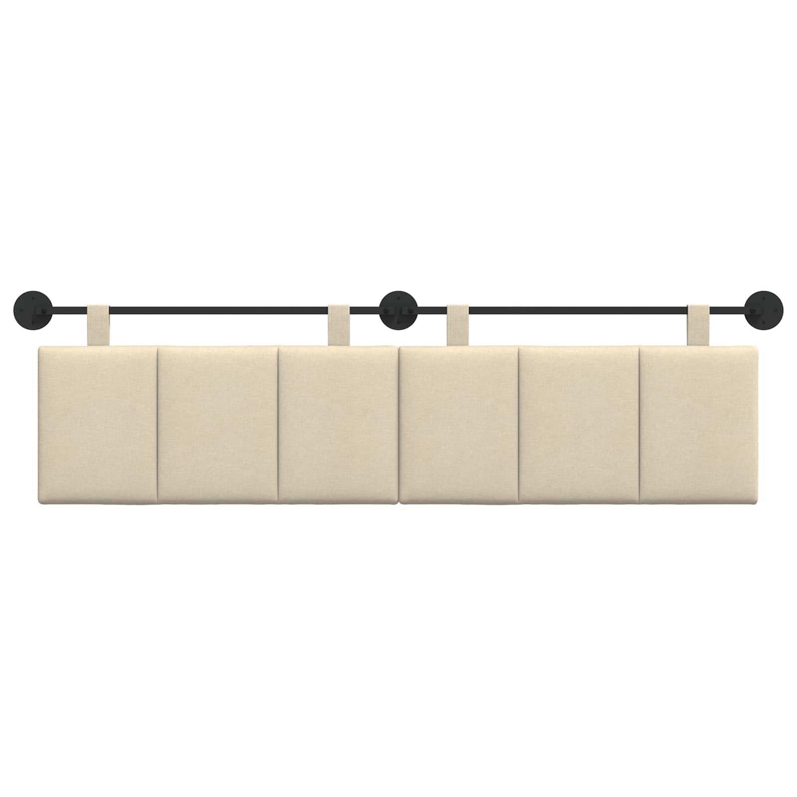 Hangend hoofdbord Crème Stof is nu te koop bij PeponiXL, paradijselijk wonen!