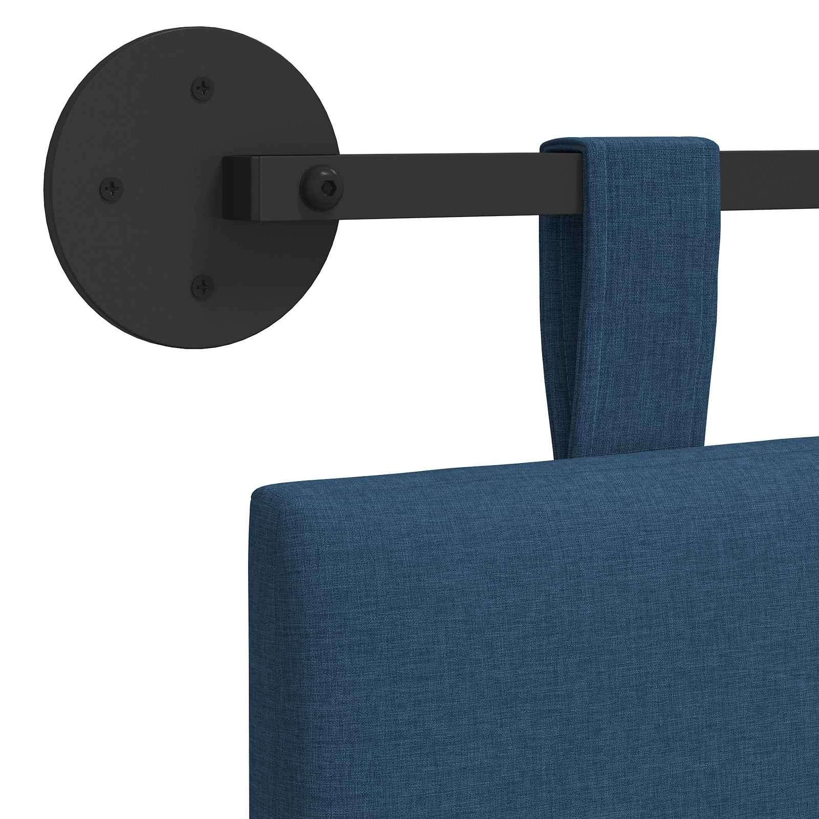 Hangend hoofdbord Blauw Stof is nu te koop bij PeponiXL, paradijselijk wonen!