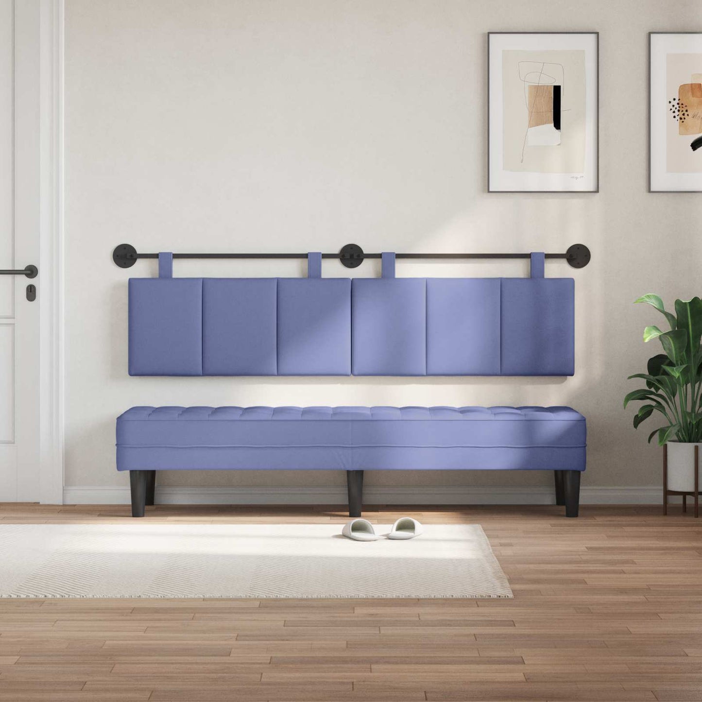 Hangend hoofdbord Jeans Blauw Stof is nu te koop bij PeponiXL, paradijselijk wonen!