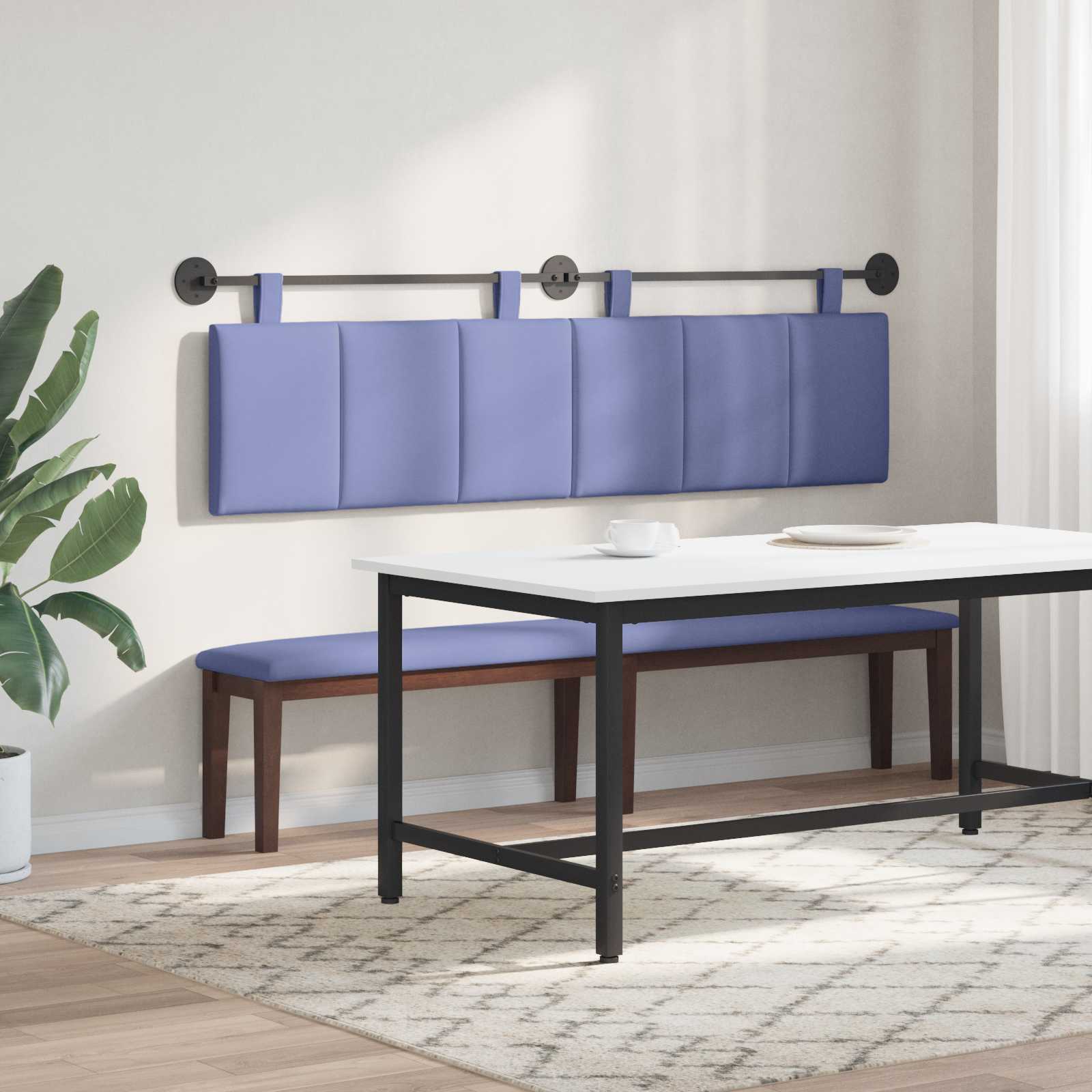 Hangend hoofdbord Jeans Blauw Stof is nu te koop bij PeponiXL, paradijselijk wonen!