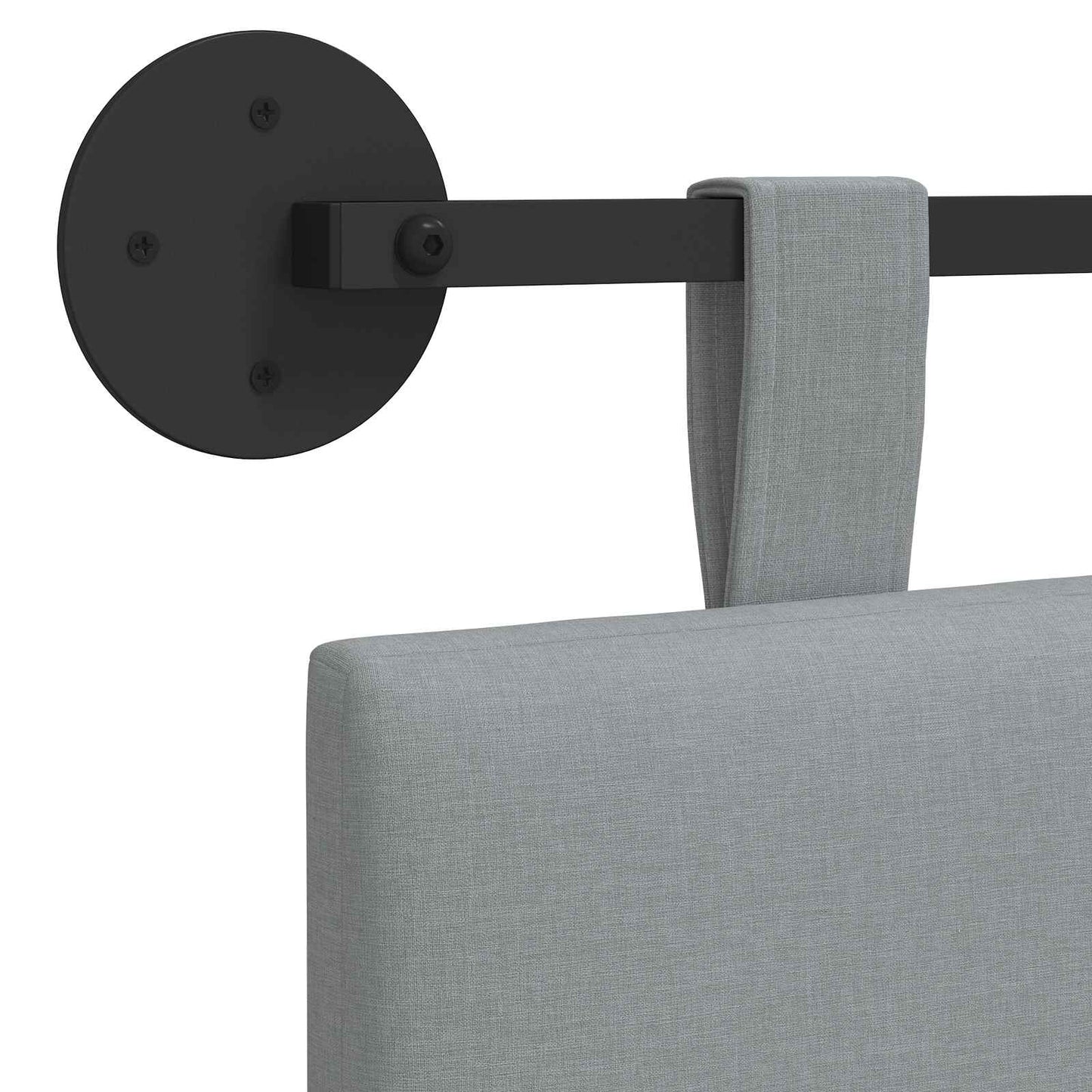 Hangend hoofdbord Lichtgrijs Stof is nu te koop bij PeponiXL, paradijselijk wonen!