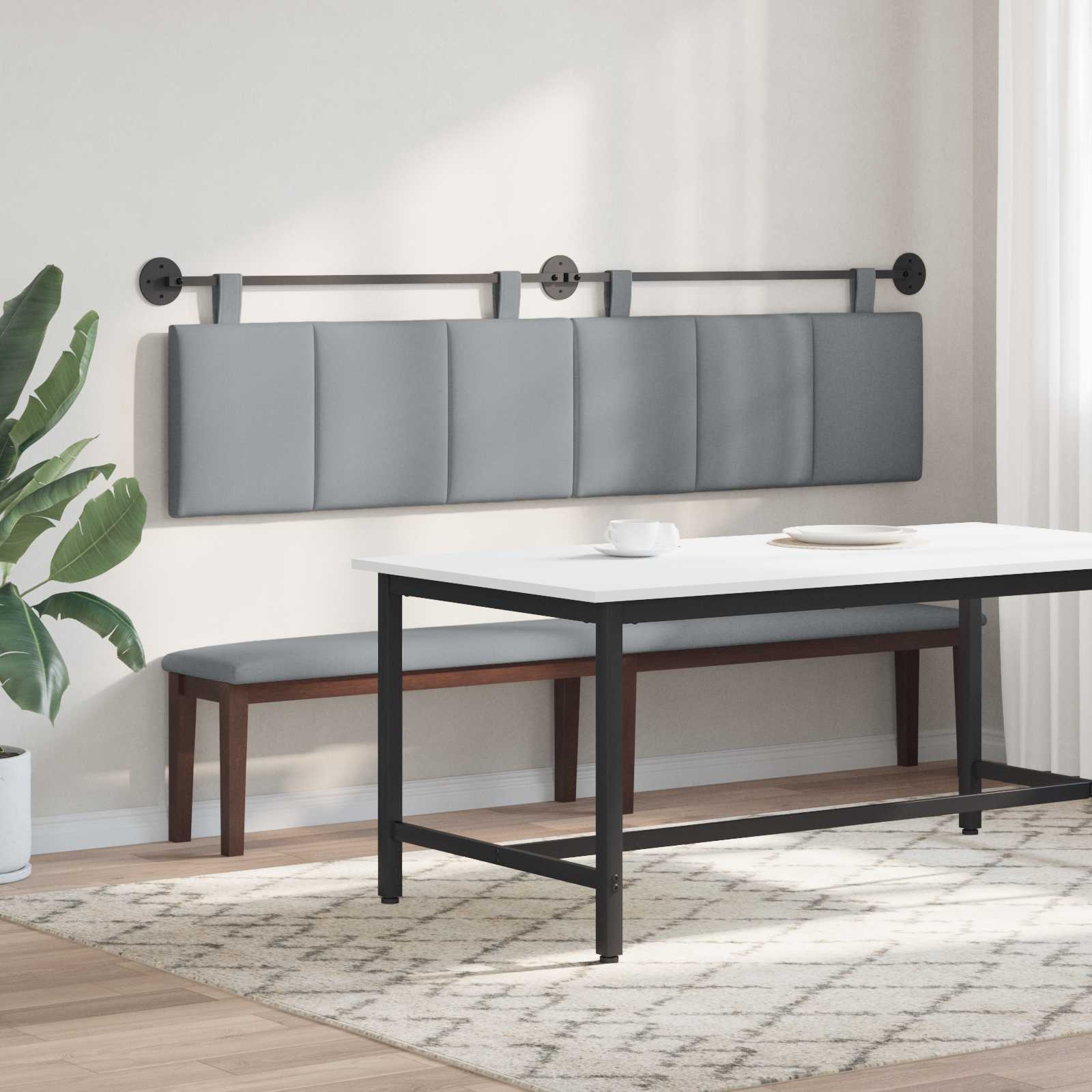 Hangend hoofdbord Lichtgrijs Stof is nu te koop bij PeponiXL, paradijselijk wonen!