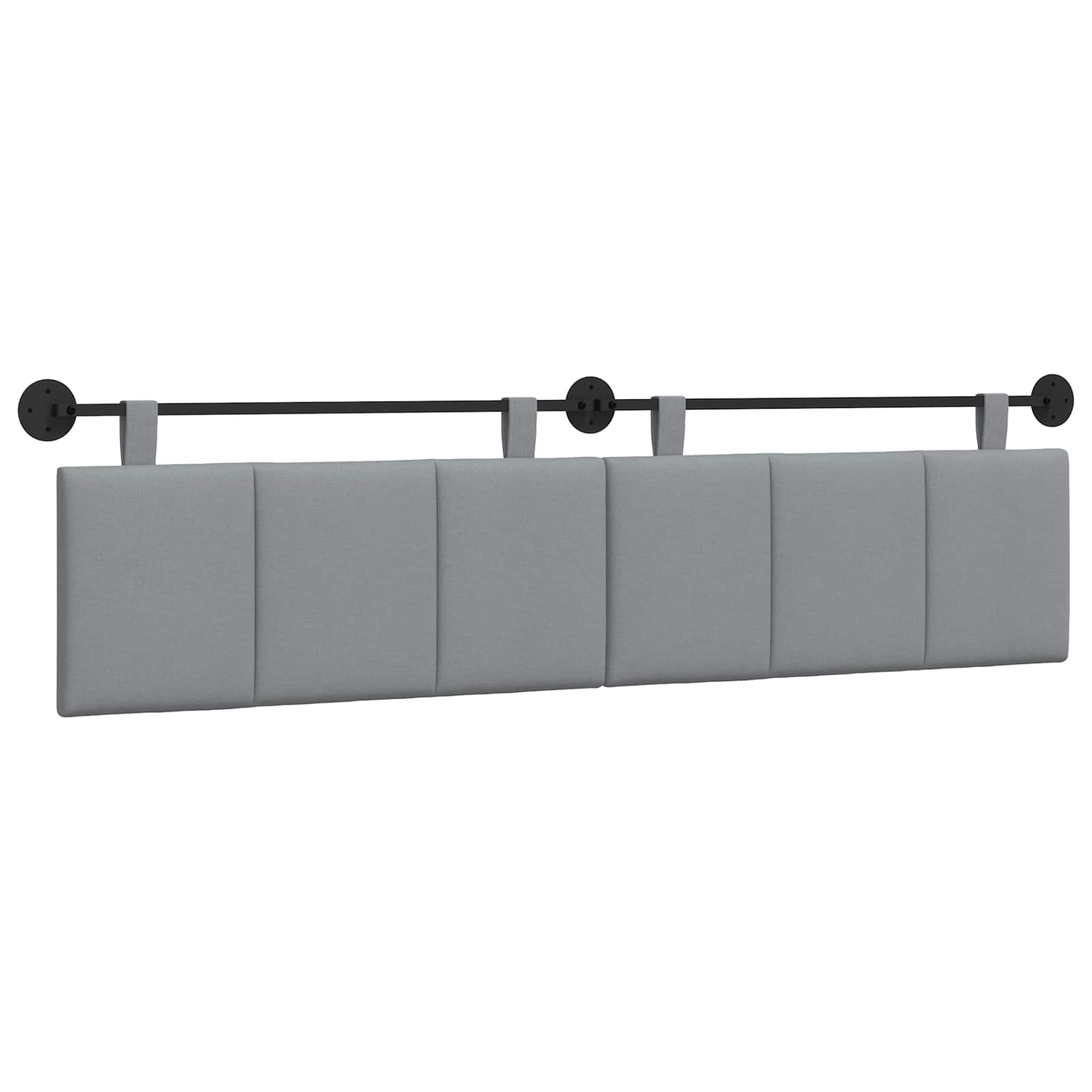 Hangend hoofdbord Lichtgrijs Stof is nu te koop bij PeponiXL, paradijselijk wonen!