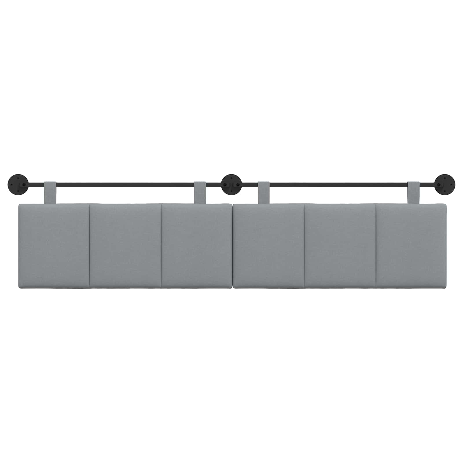 Hangend hoofdbord Lichtgrijs Stof is nu te koop bij PeponiXL, paradijselijk wonen!