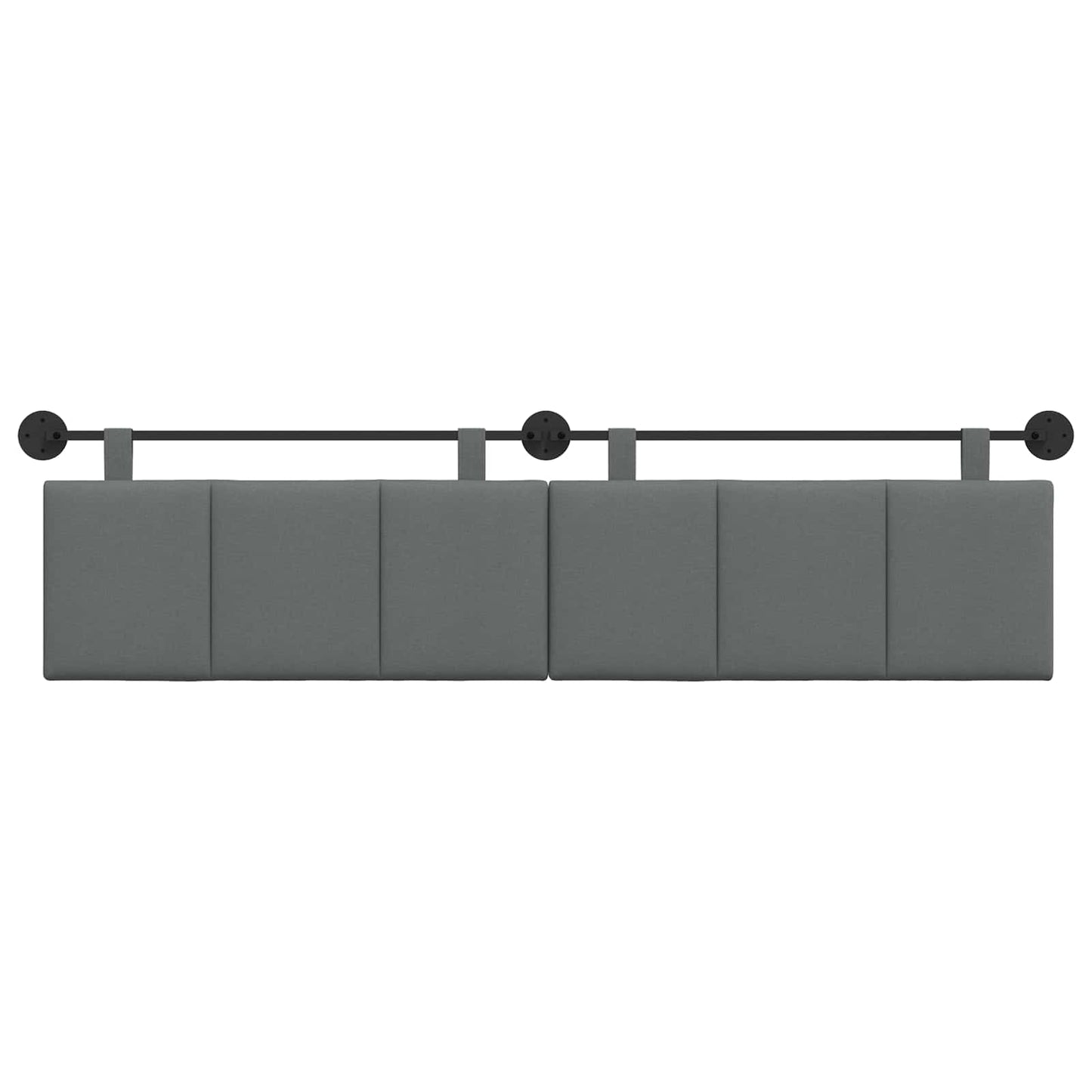 Hangend hoofdbord Donkergrijs Stof is nu te koop bij PeponiXL, paradijselijk wonen!