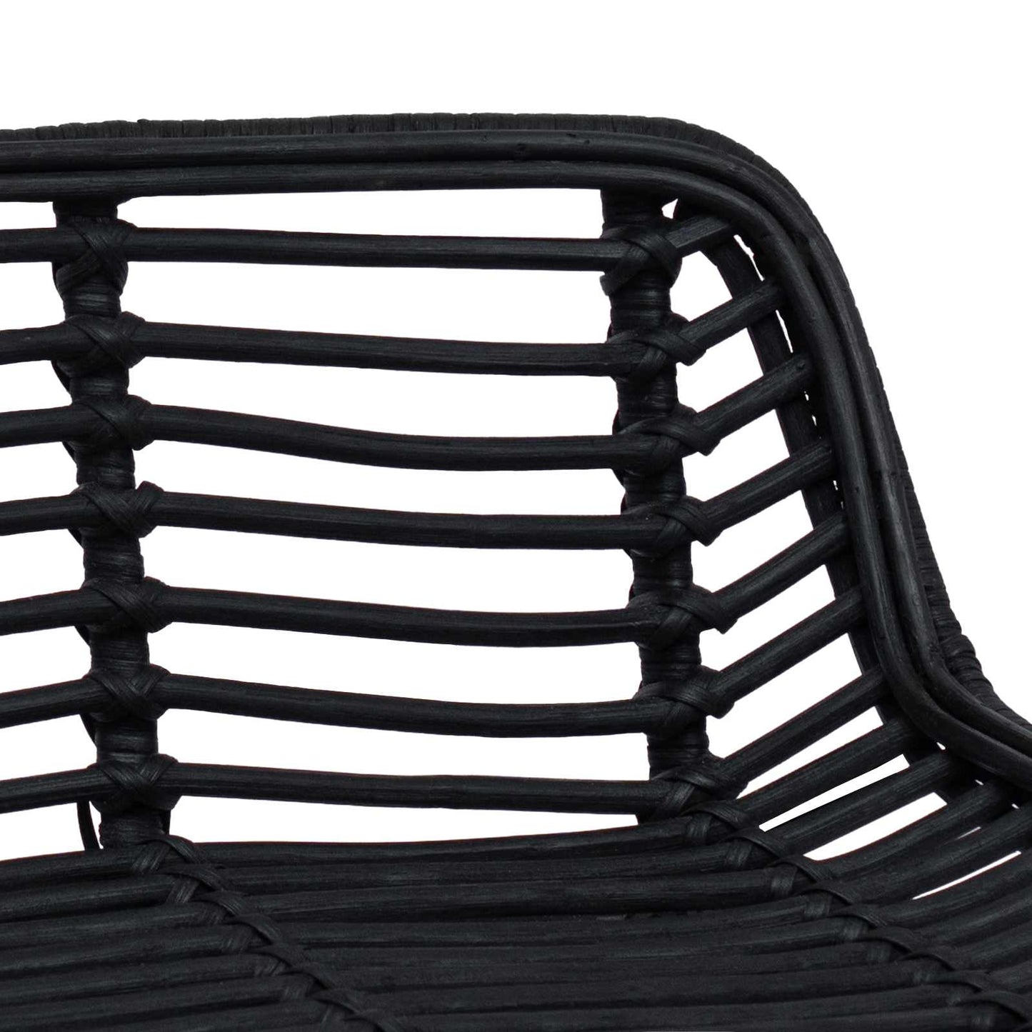 Barkruk 2 st Zwart 44 x 46 x 91 cm Rattan en staal is nu te koop bij PeponiXL, paradijselijk wonen!