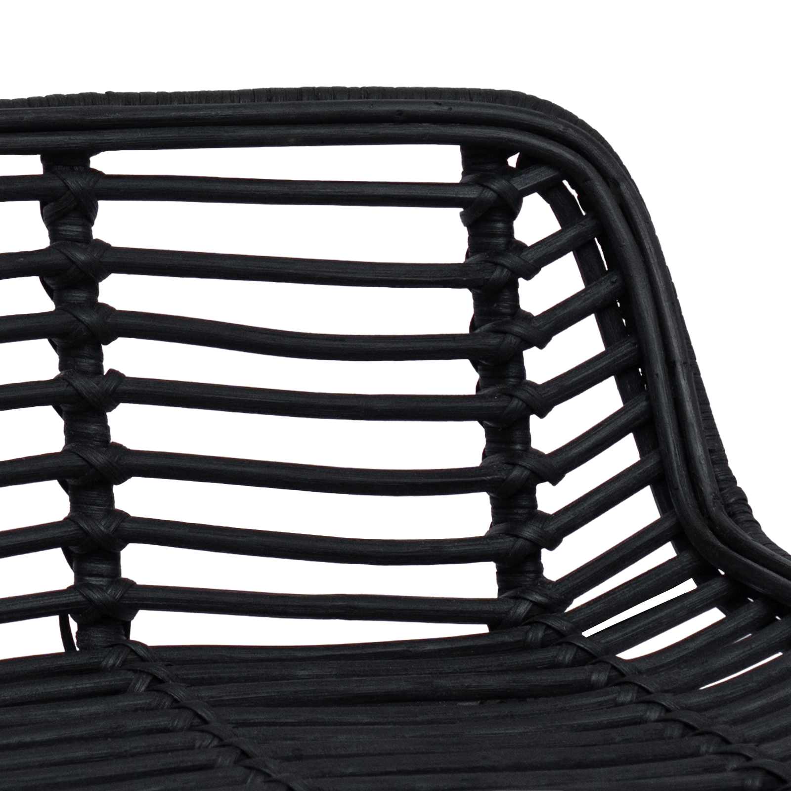 Barkruk 2 st Zwart 44 x 46 x 91 cm Rattan en staal is nu te koop bij PeponiXL, paradijselijk wonen!