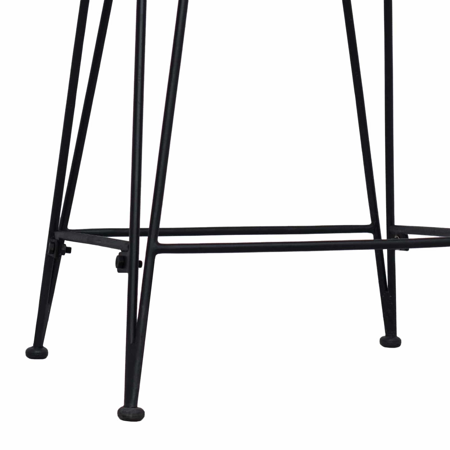 Barkruk 2 st Zwart 44 x 46 x 91 cm Rattan en staal is nu te koop bij PeponiXL, paradijselijk wonen!