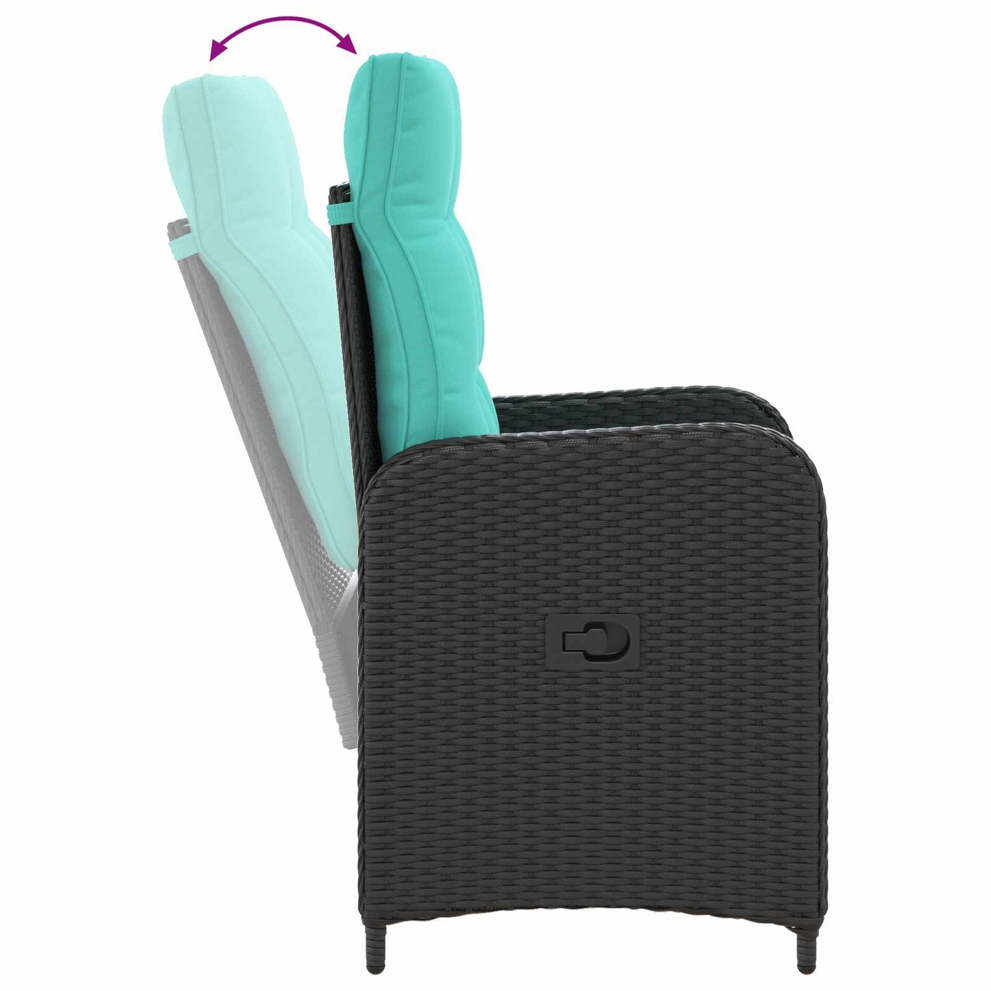 Buiten eettafelset 3 pcs poly rattan