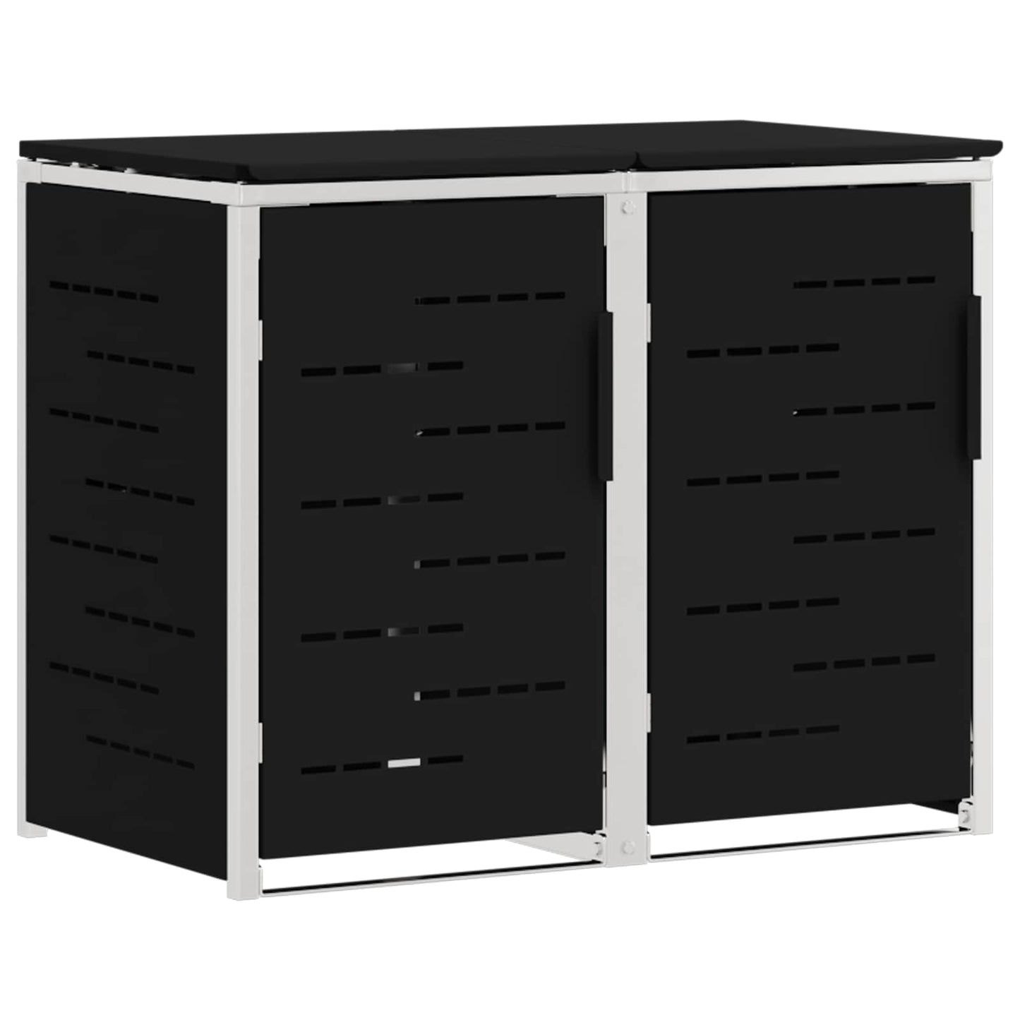Containerombouw for 2 Bins 240L Roestvrij staal Zwart is nu te koop bij PeponiXL, paradijselijk wonen!