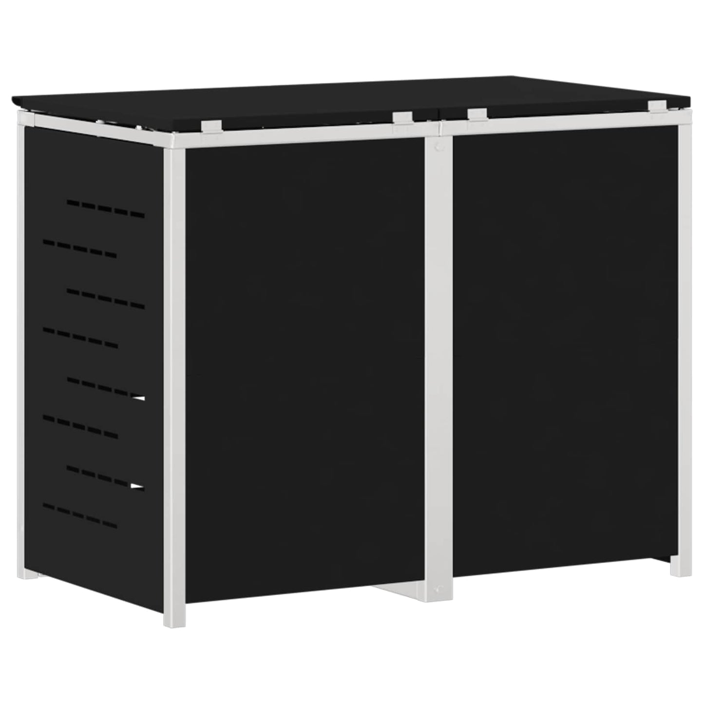 Containerombouw for 2 Bins 240L Roestvrij staal Zwart is nu te koop bij PeponiXL, paradijselijk wonen!