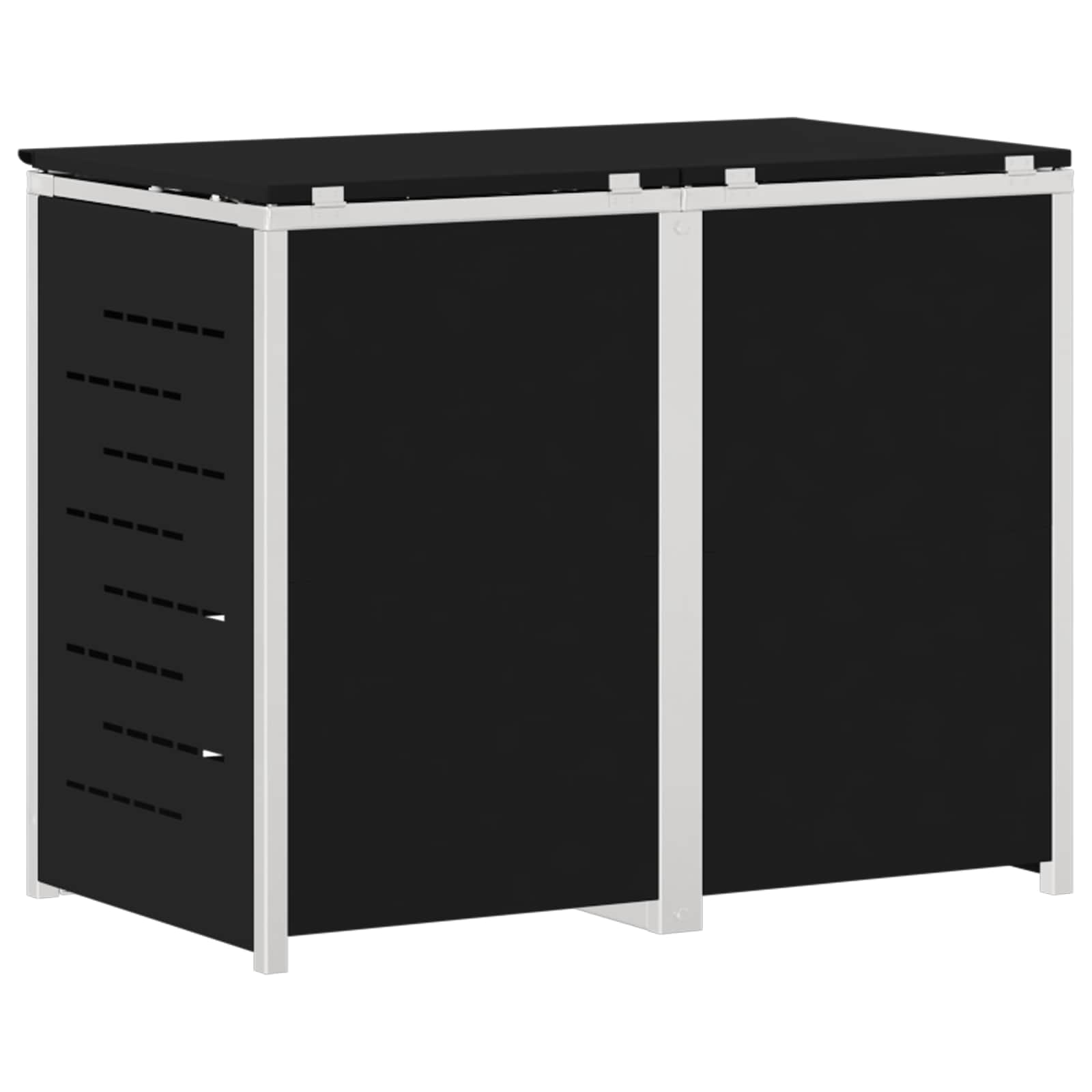 Containerombouw for 2 Bins 240L Roestvrij staal Zwart is nu te koop bij PeponiXL, paradijselijk wonen!