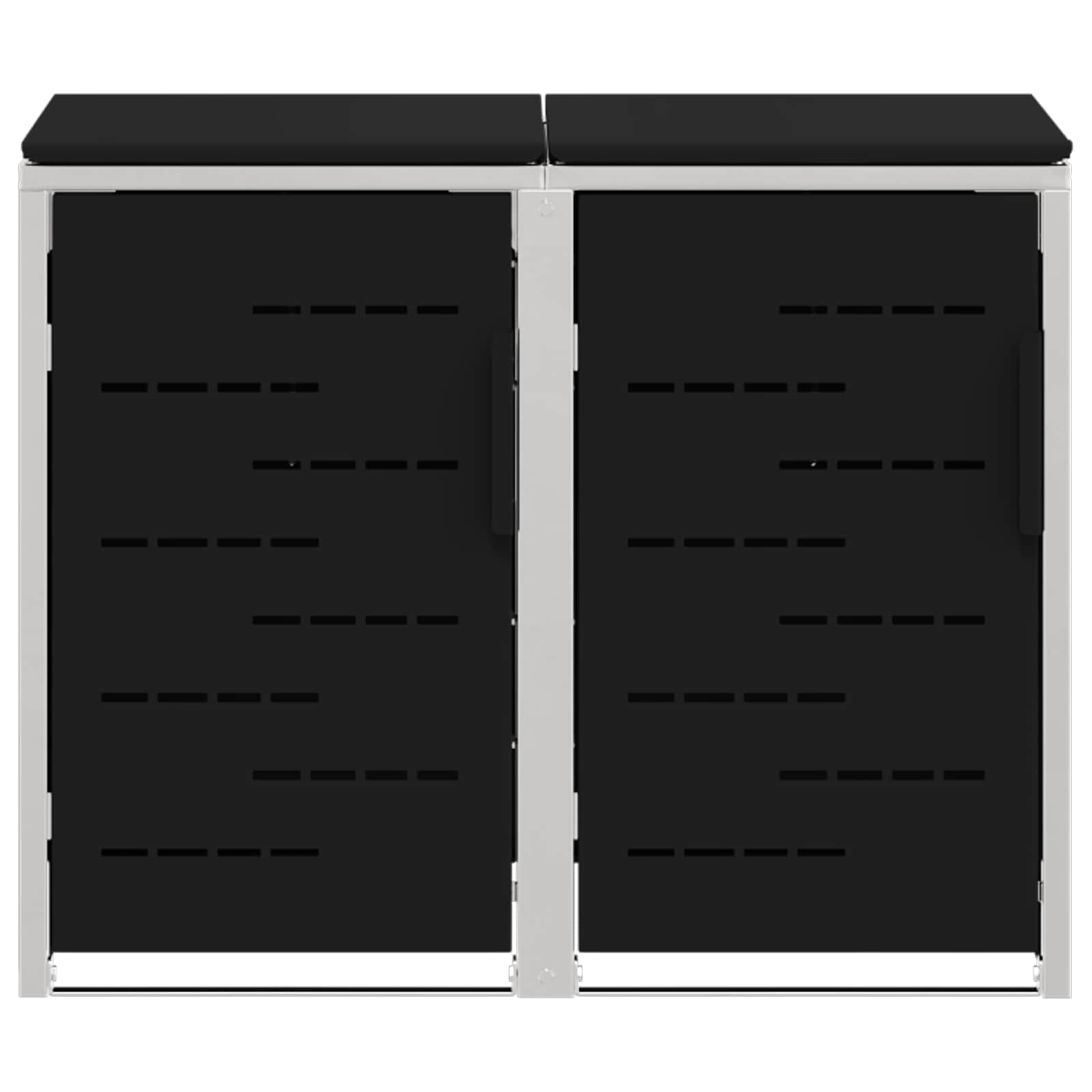 Containerombouw for 2 Bins 240L Roestvrij staal Zwart is nu te koop bij PeponiXL, paradijselijk wonen!
