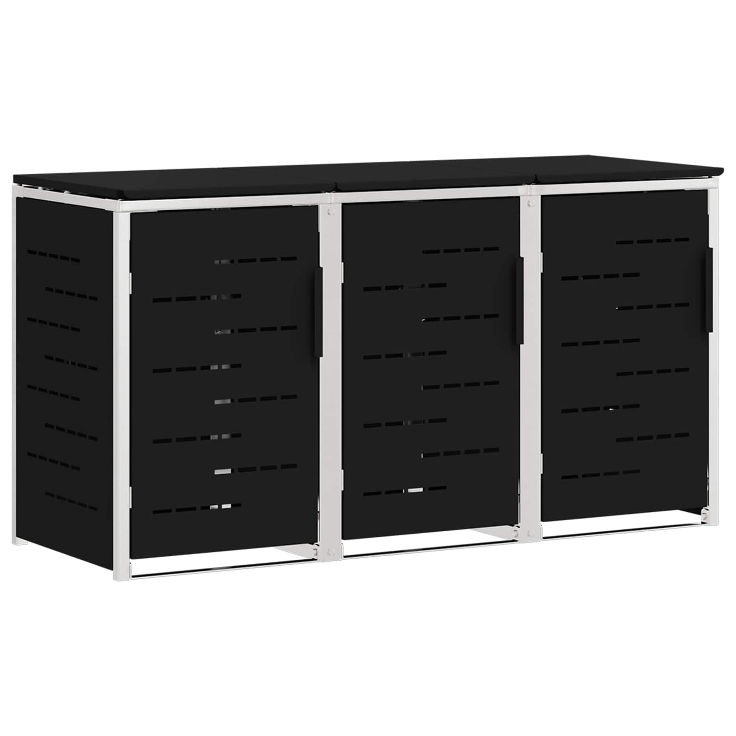 Containerombouw for 3 Bins 240L Roestvrij staal Zwart is nu te koop bij PeponiXL, paradijselijk wonen!