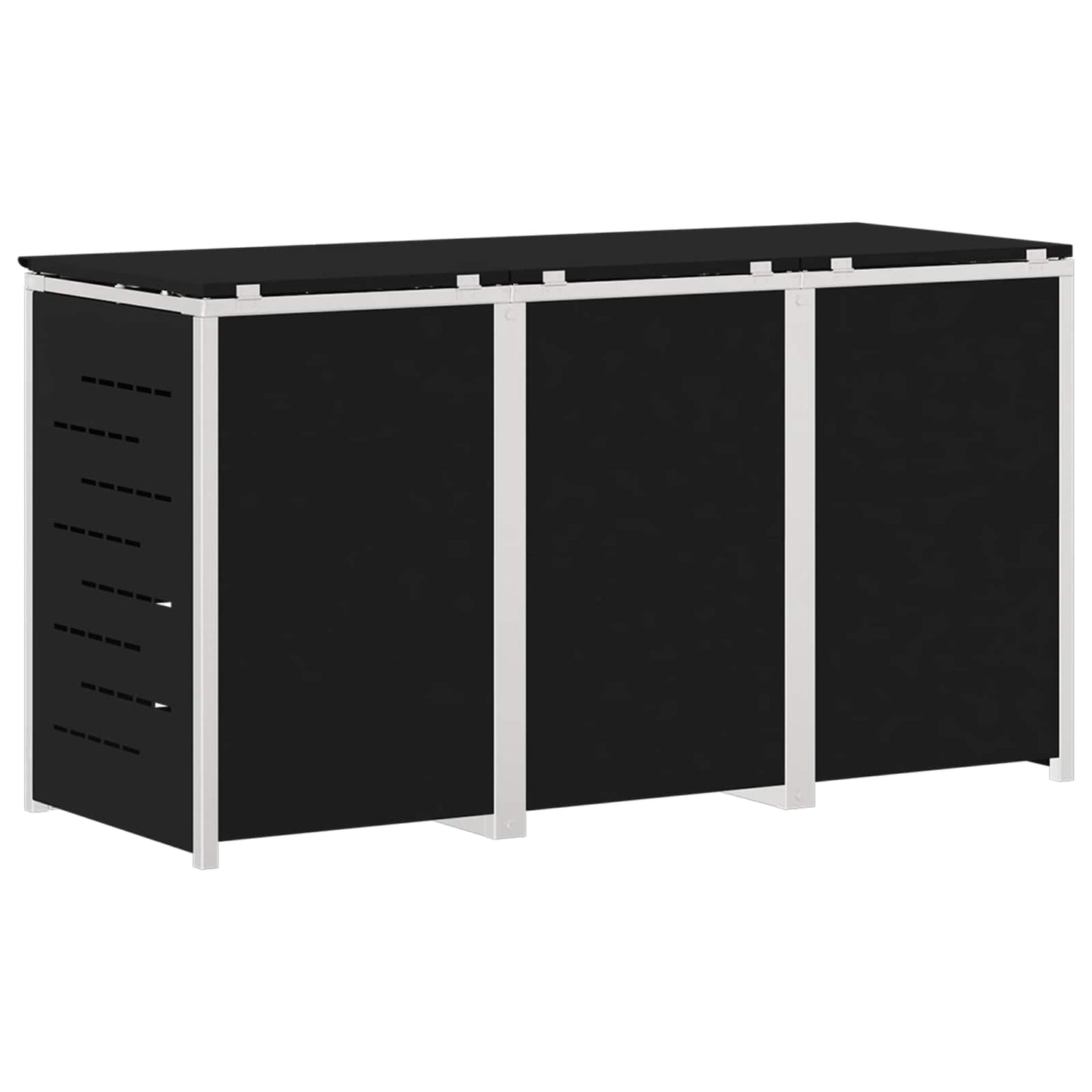 Containerombouw for 3 Bins 240L Roestvrij staal Zwart is nu te koop bij PeponiXL, paradijselijk wonen!