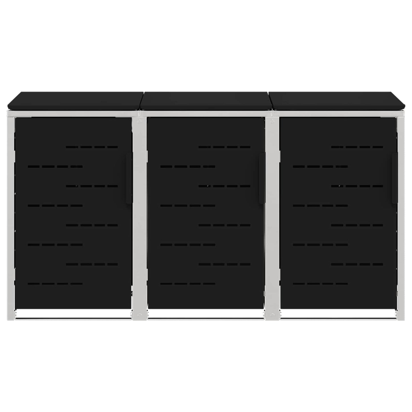 Containerombouw for 3 Bins 240L Roestvrij staal Zwart is nu te koop bij PeponiXL, paradijselijk wonen!