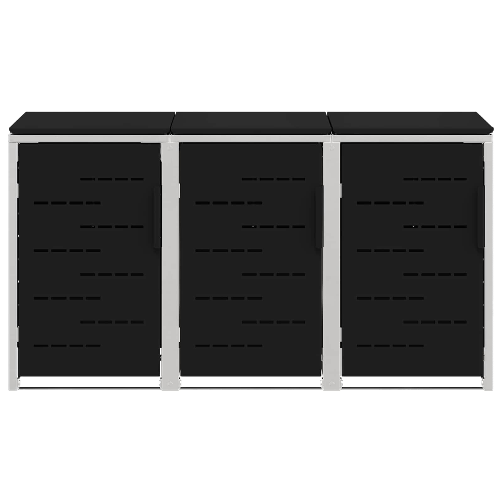 Containerombouw for 3 Bins 240L Roestvrij staal Zwart is nu te koop bij PeponiXL, paradijselijk wonen!